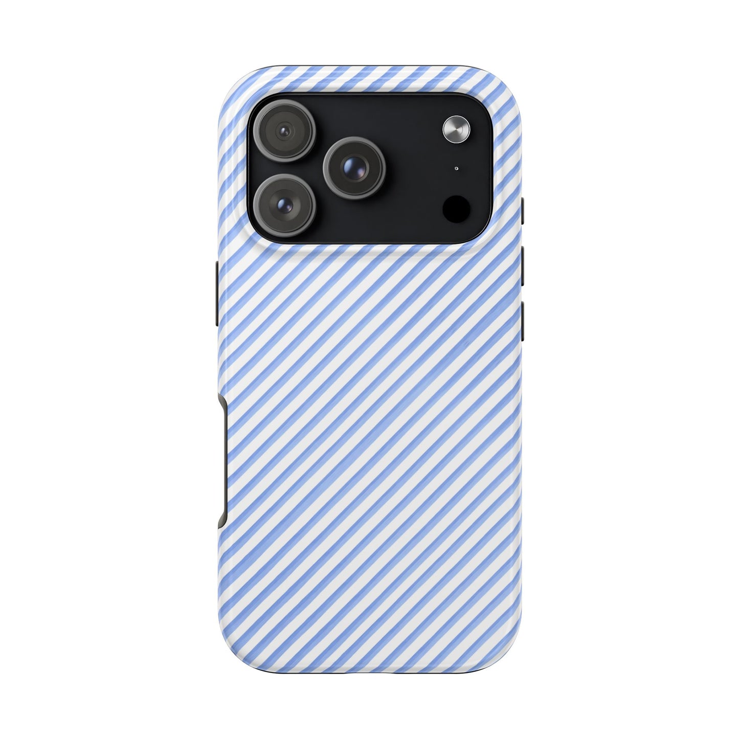 Bias Stripe Blue / White Phone Case