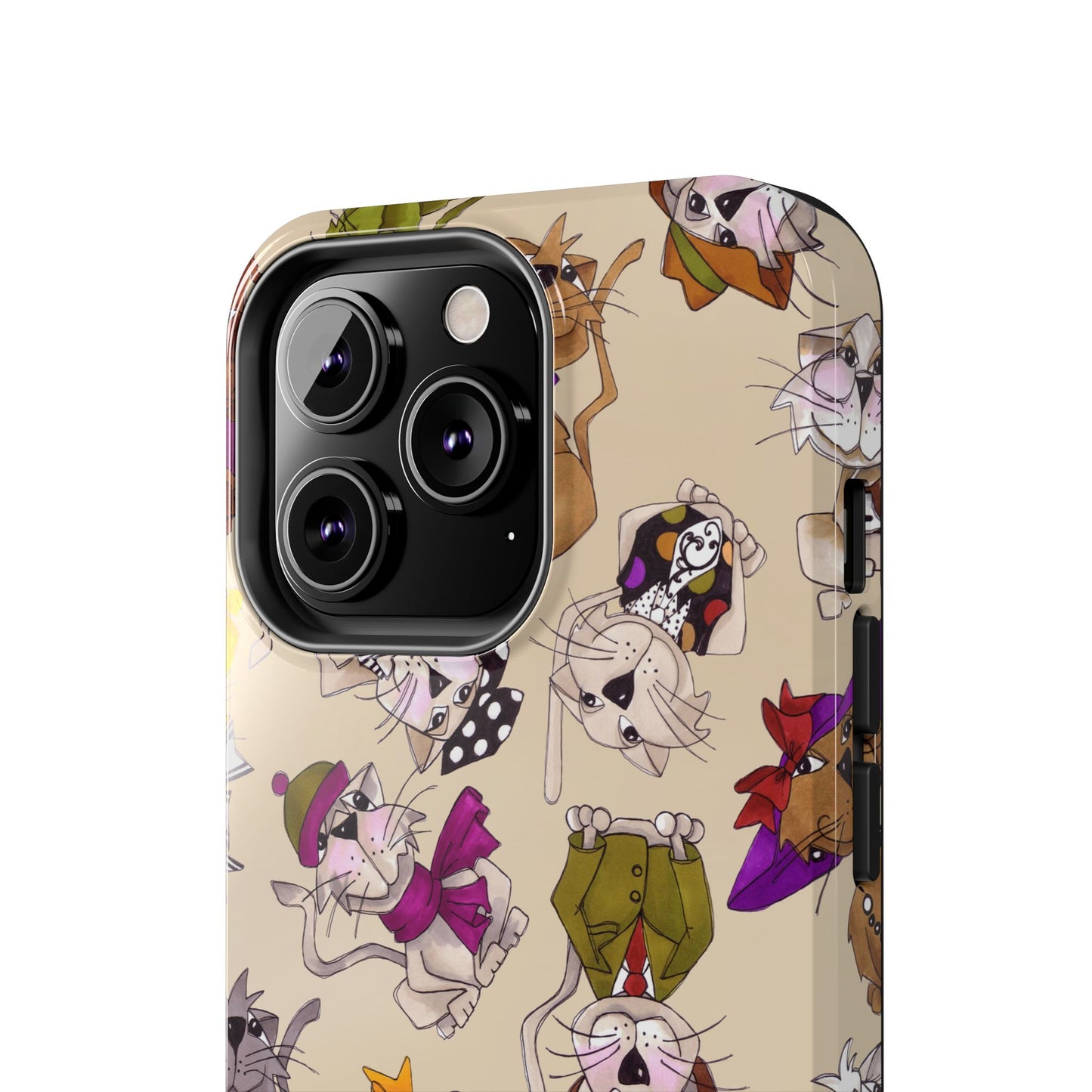 Spice Cats Tossed Muslin Phone Case