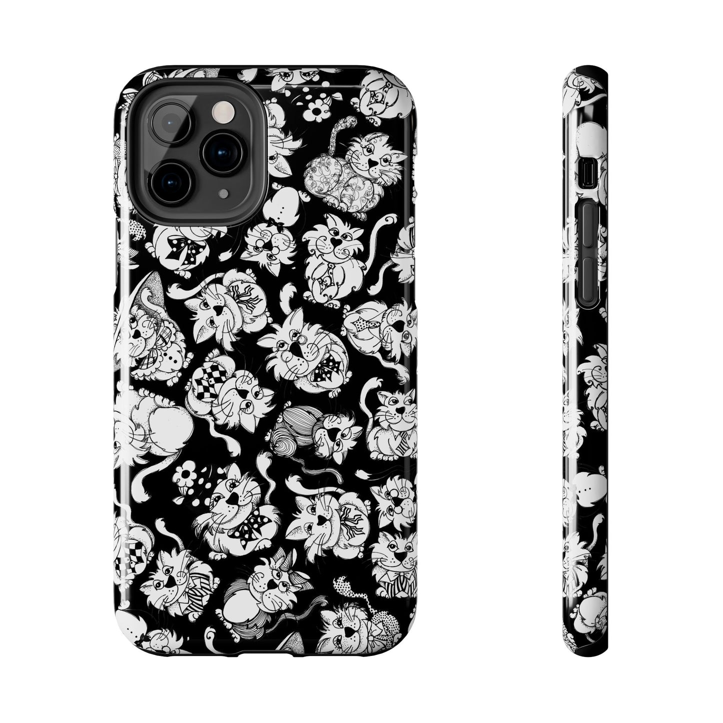 So Kitties Tossed Black Phone Case
