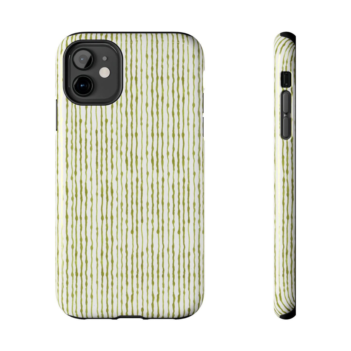 Faux Seersucker White / Green Phone Case