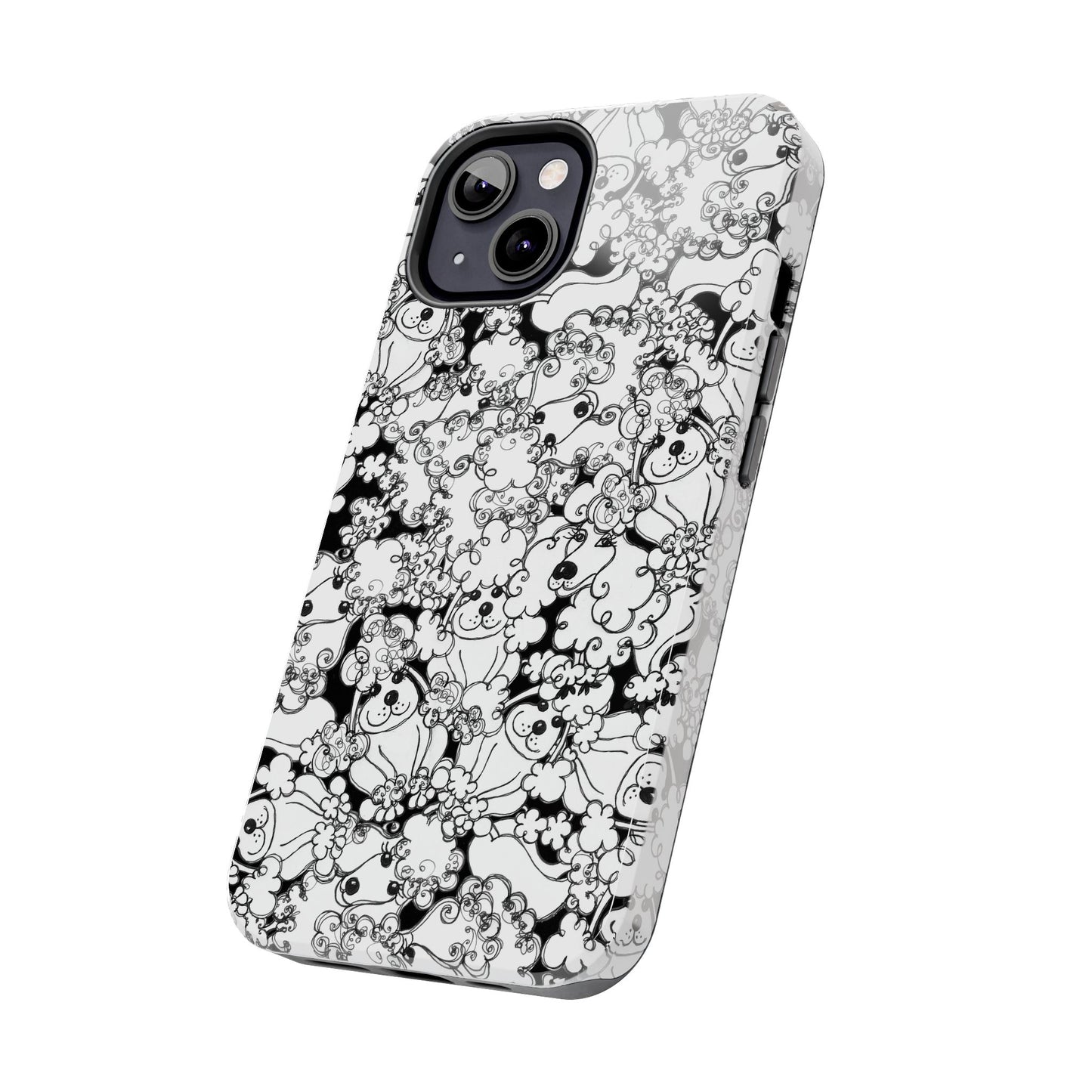 Poodle Party Black Phone Case