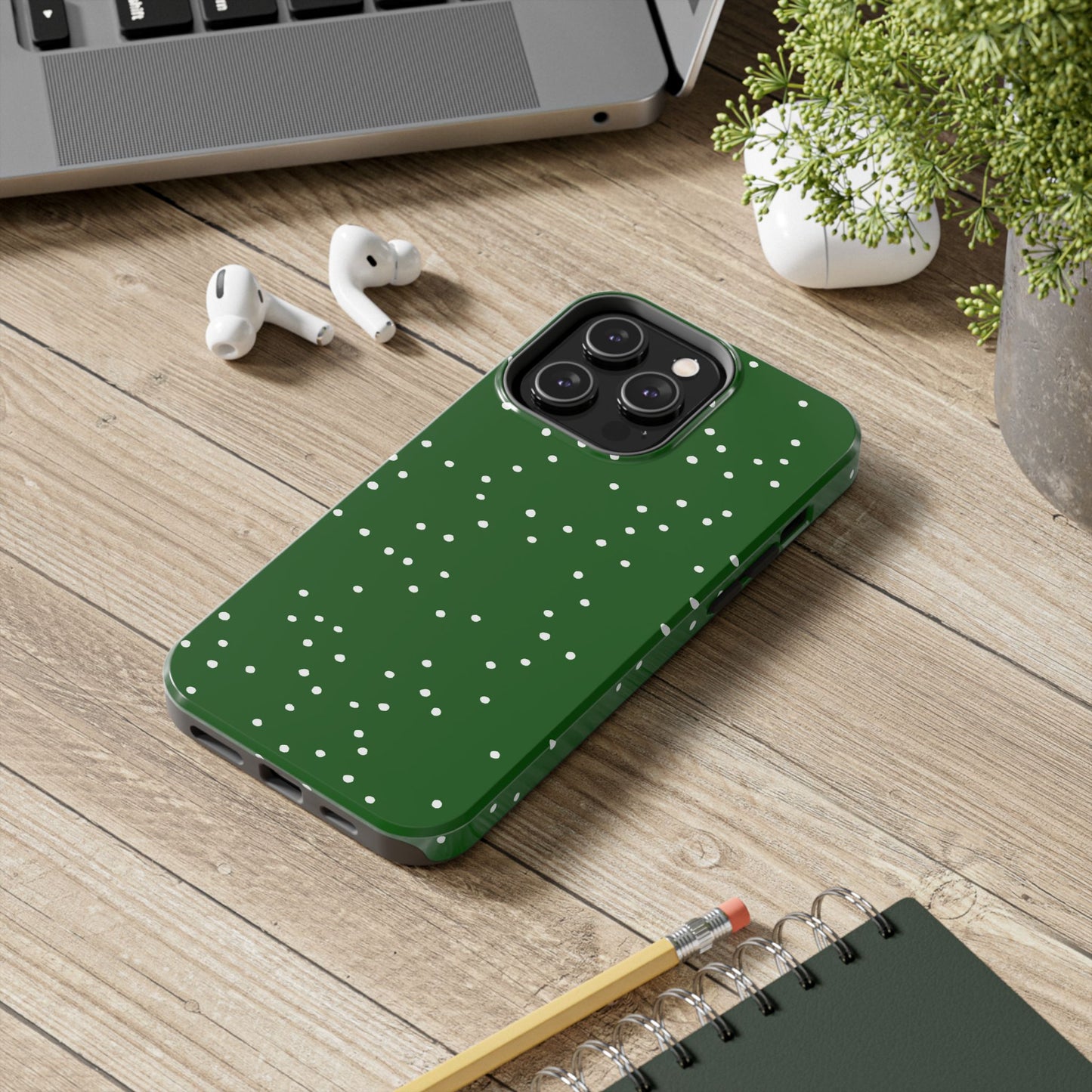 Dinky Dots Green / White Phone Case