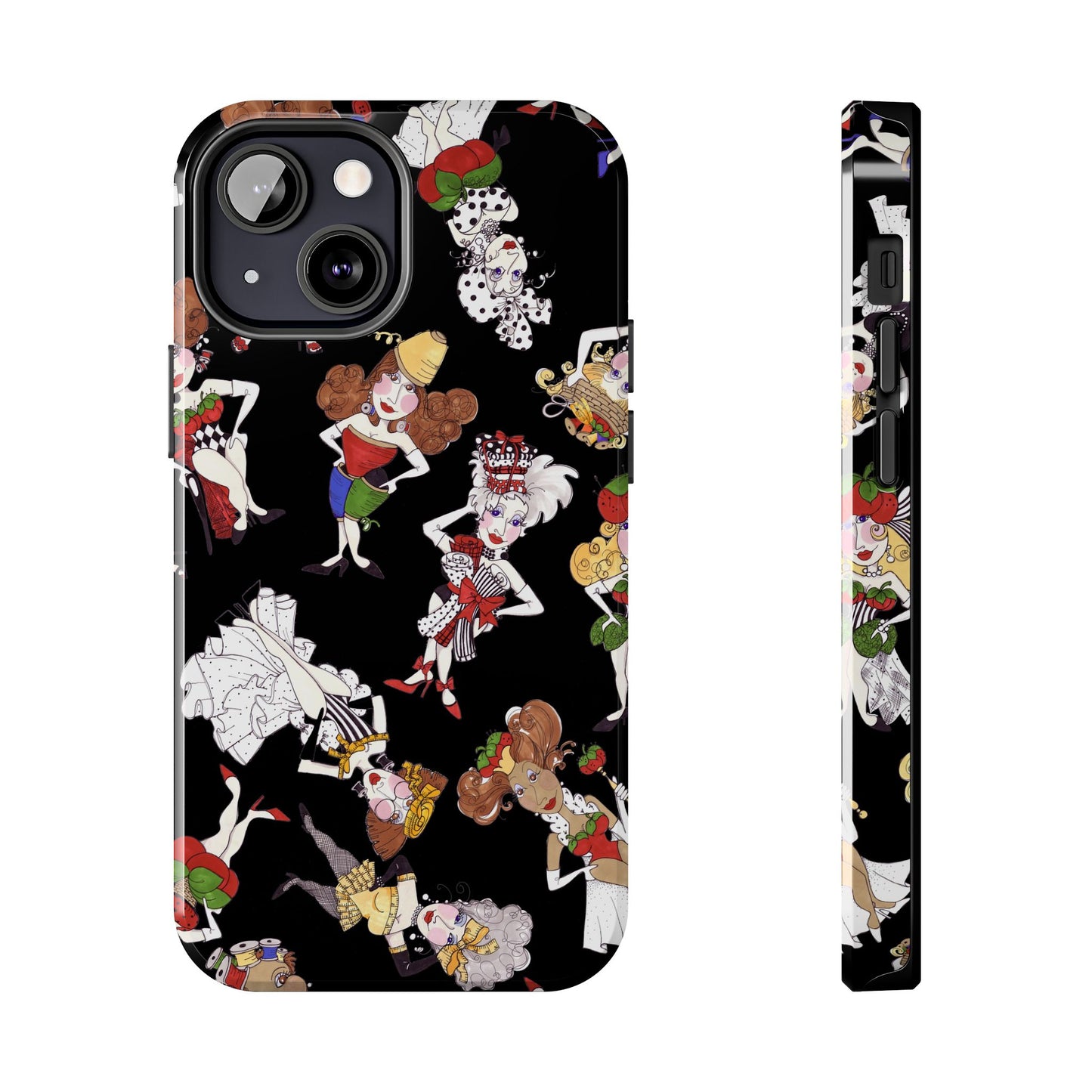 Sew Tossed Black Phone Case