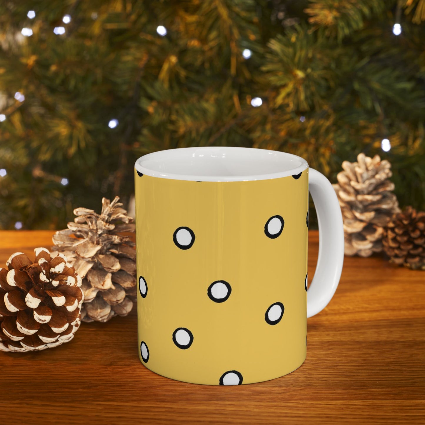 Dots Yellow / White / Black Cup