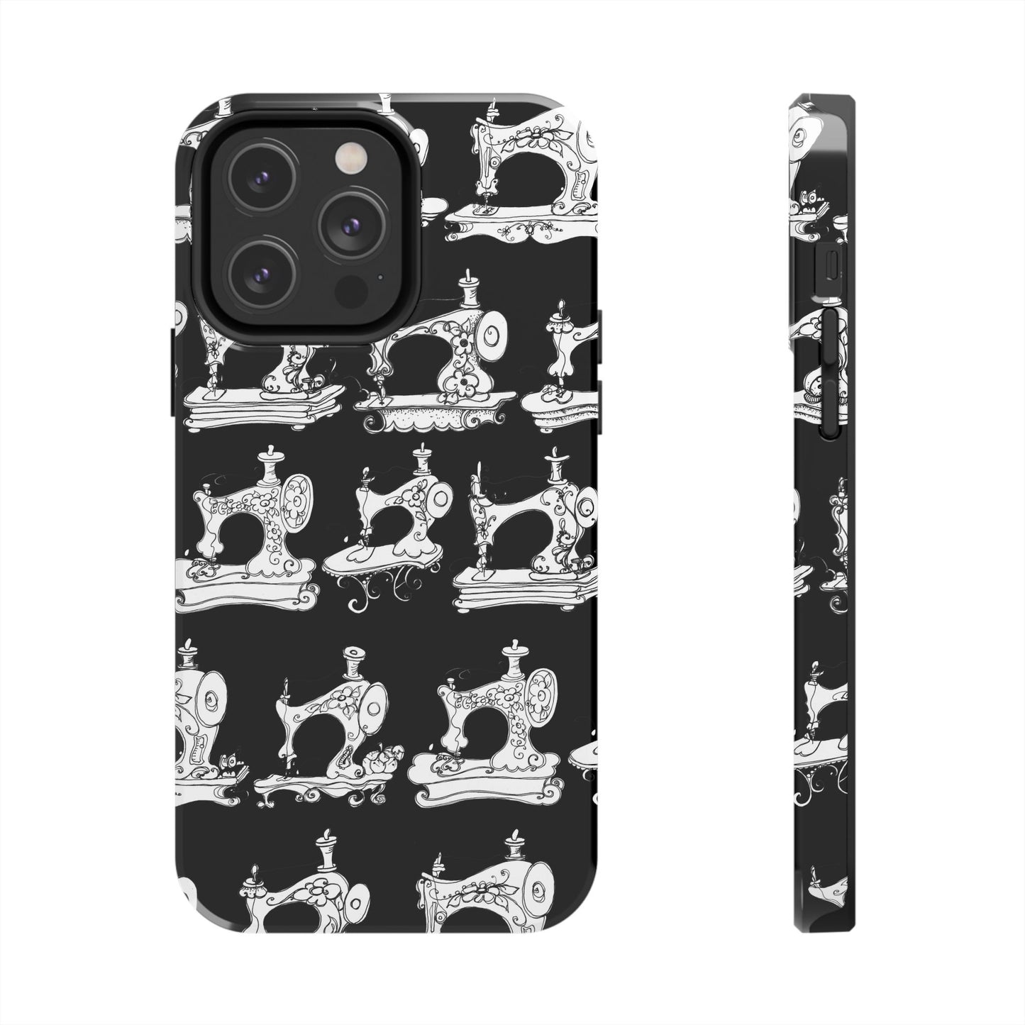 Sew Sew Black / White Phone Case