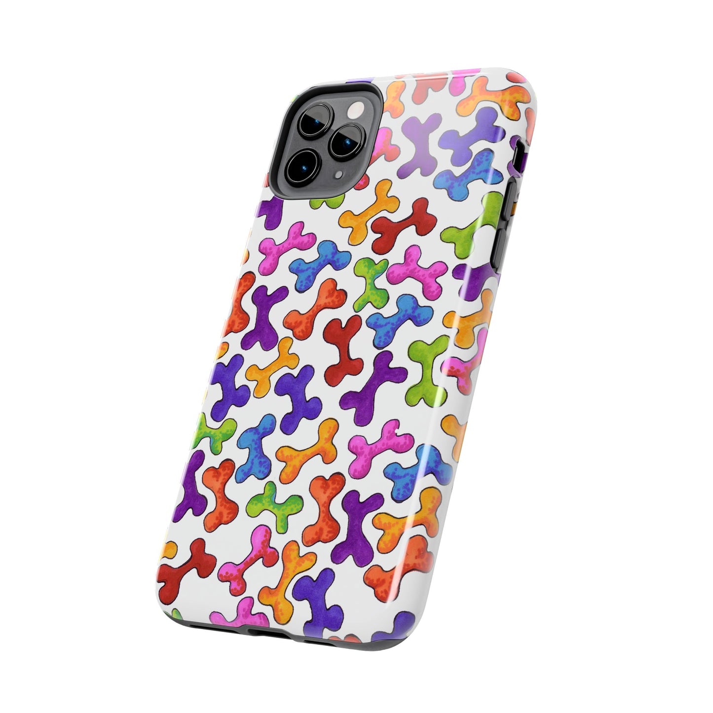 Fancy Bones White / Multi Phone Case
