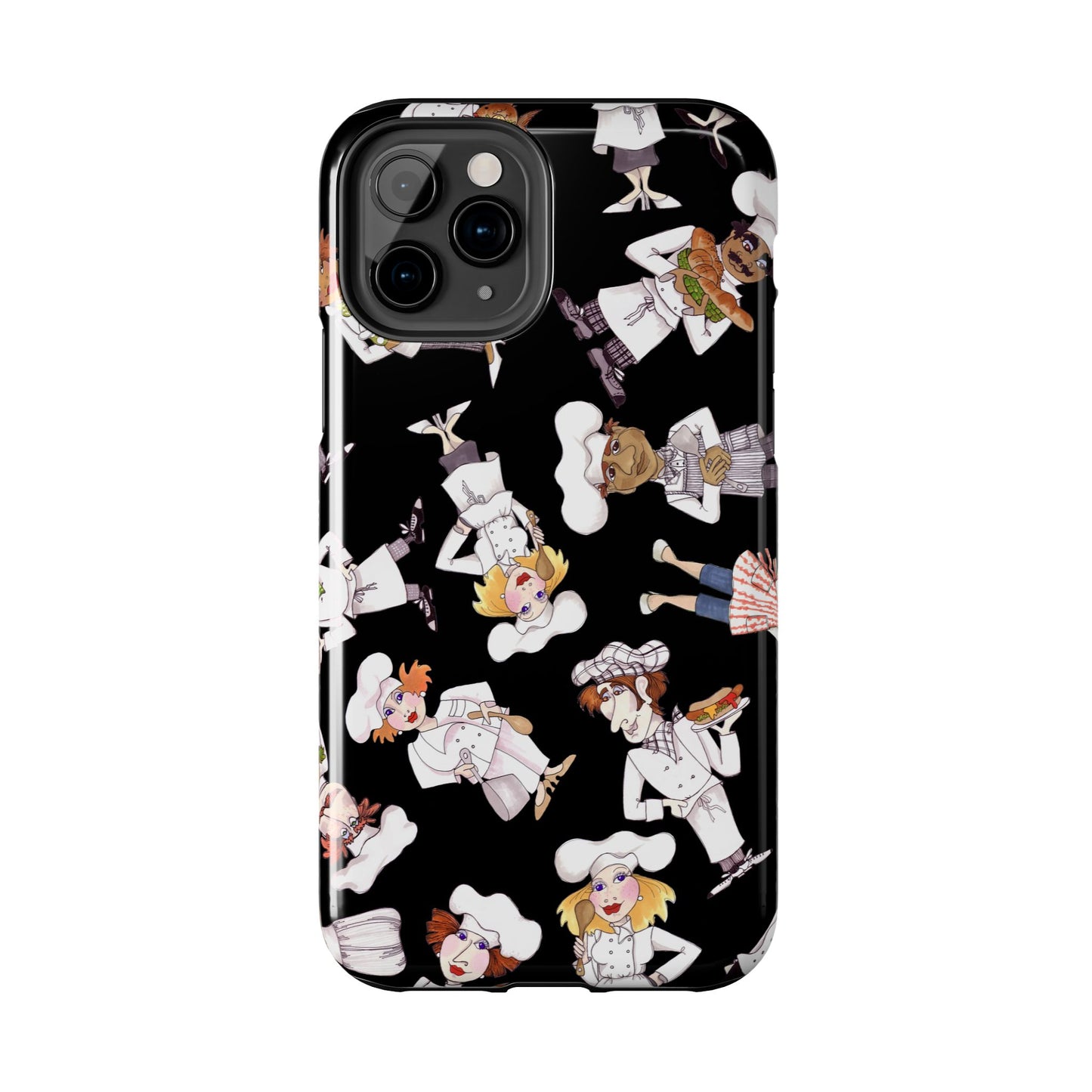 Tossed Chefs Black Phone Case