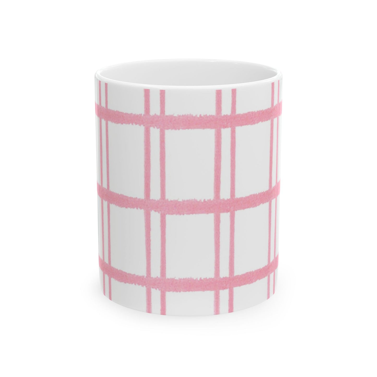 Pink Plaid Cup