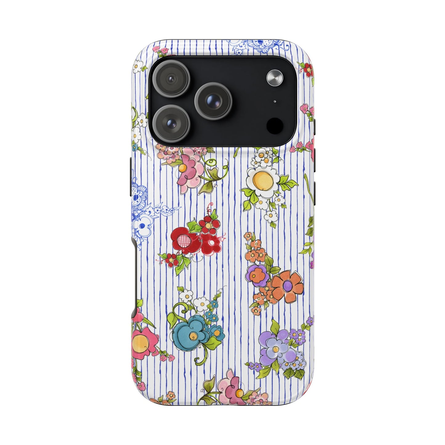 Mixed Bouquets Blue / White Phone Case