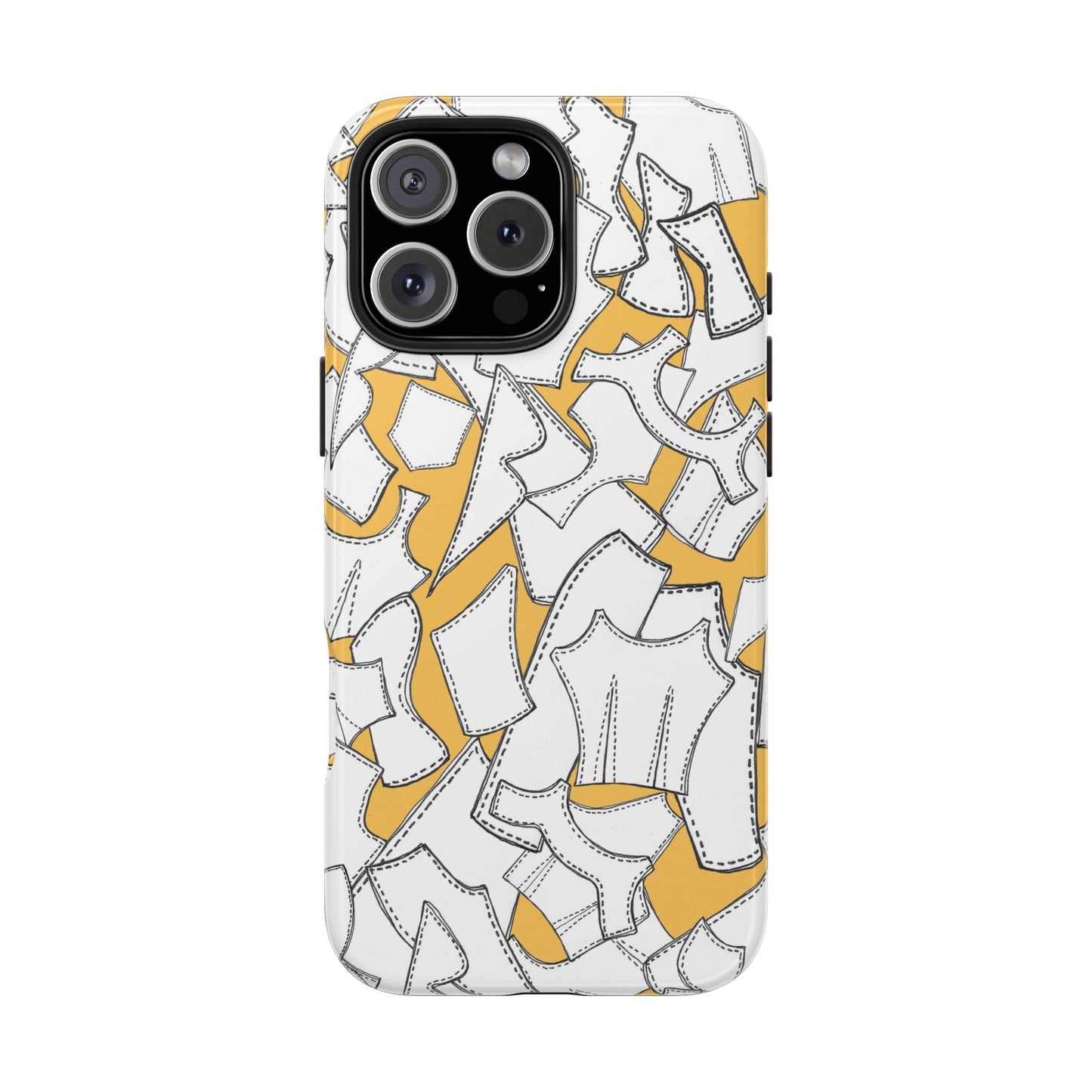 Pattern Pieces Yellow Phone Case