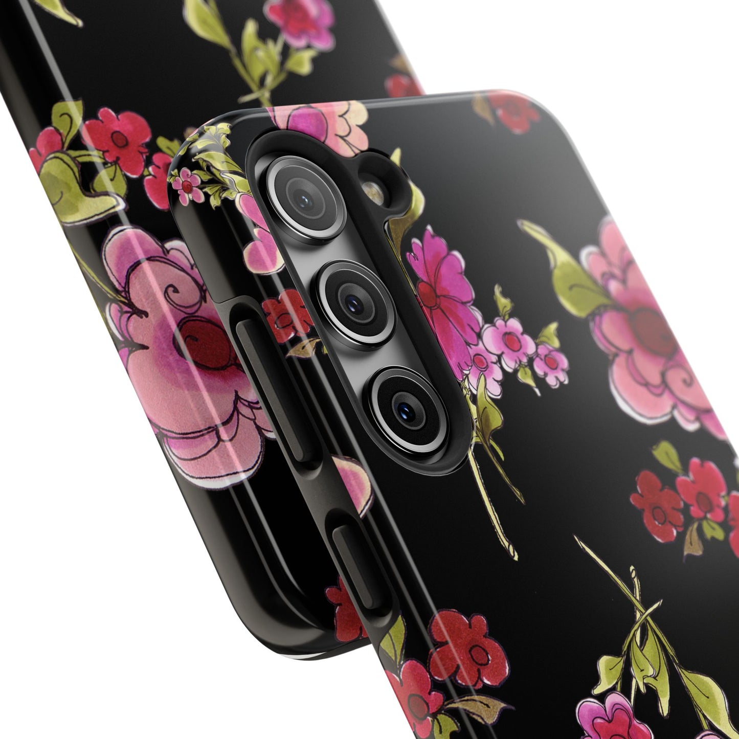 Jumbo Floral Black Phone Case