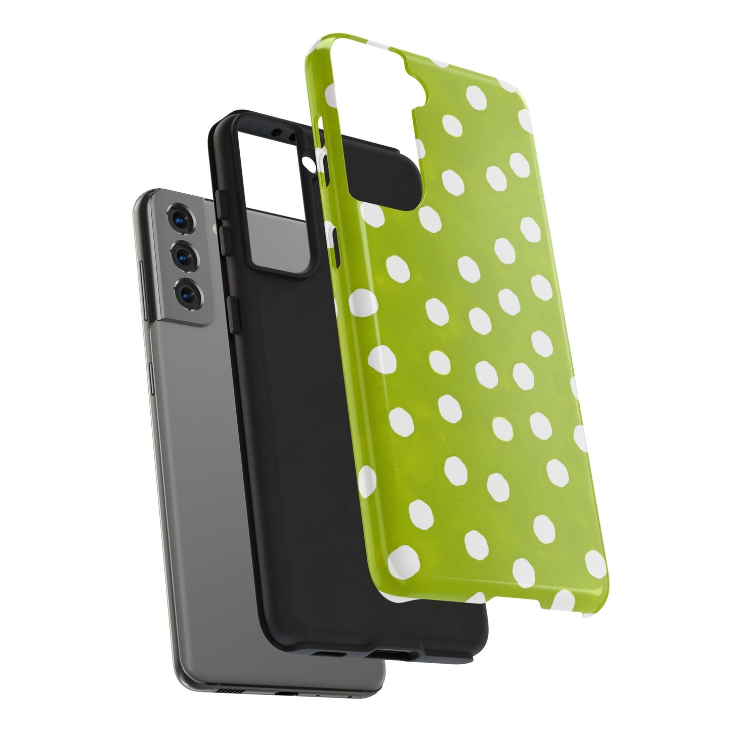 Jumbo Dots Green / White Phone Case