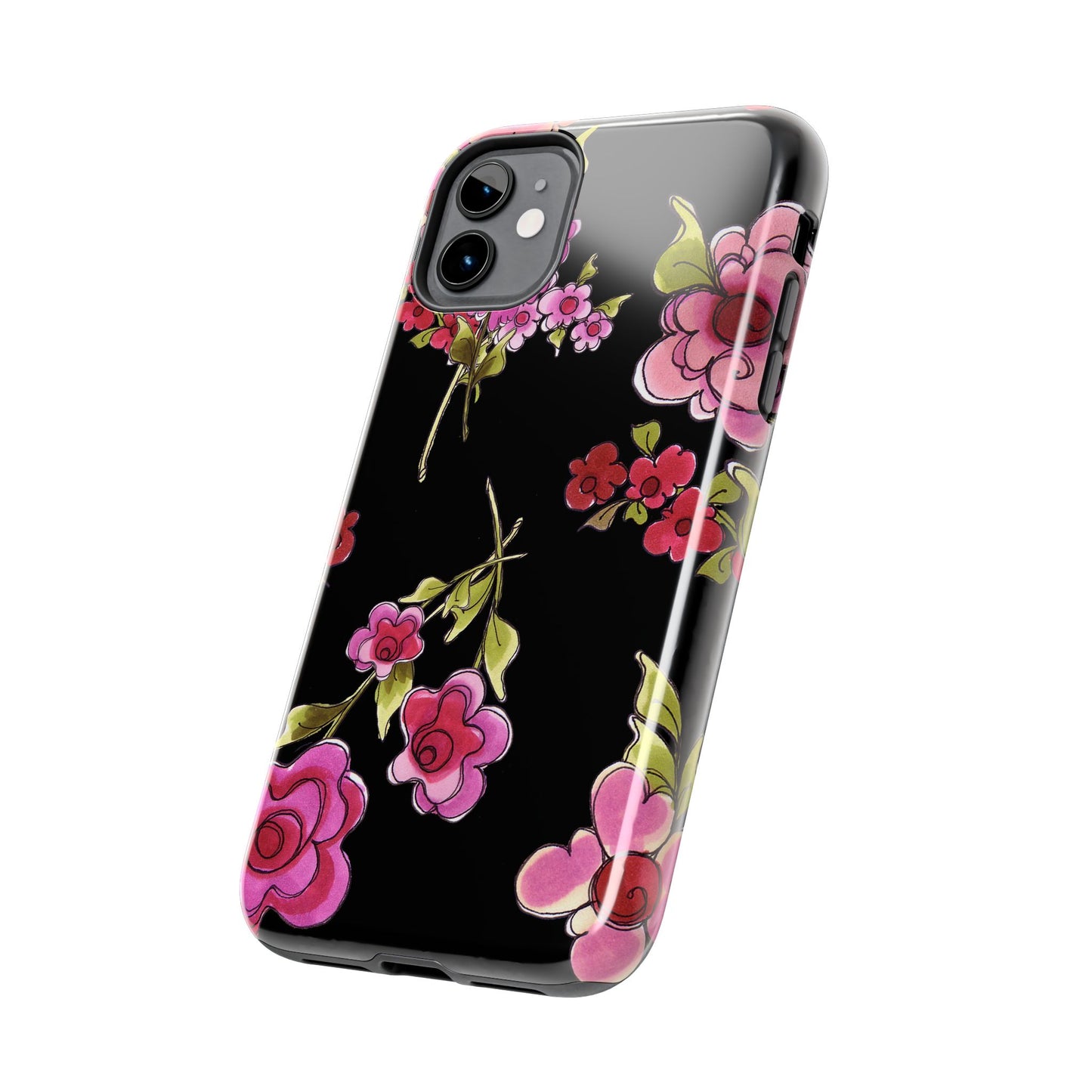 Jumbo Floral Black Phone Case