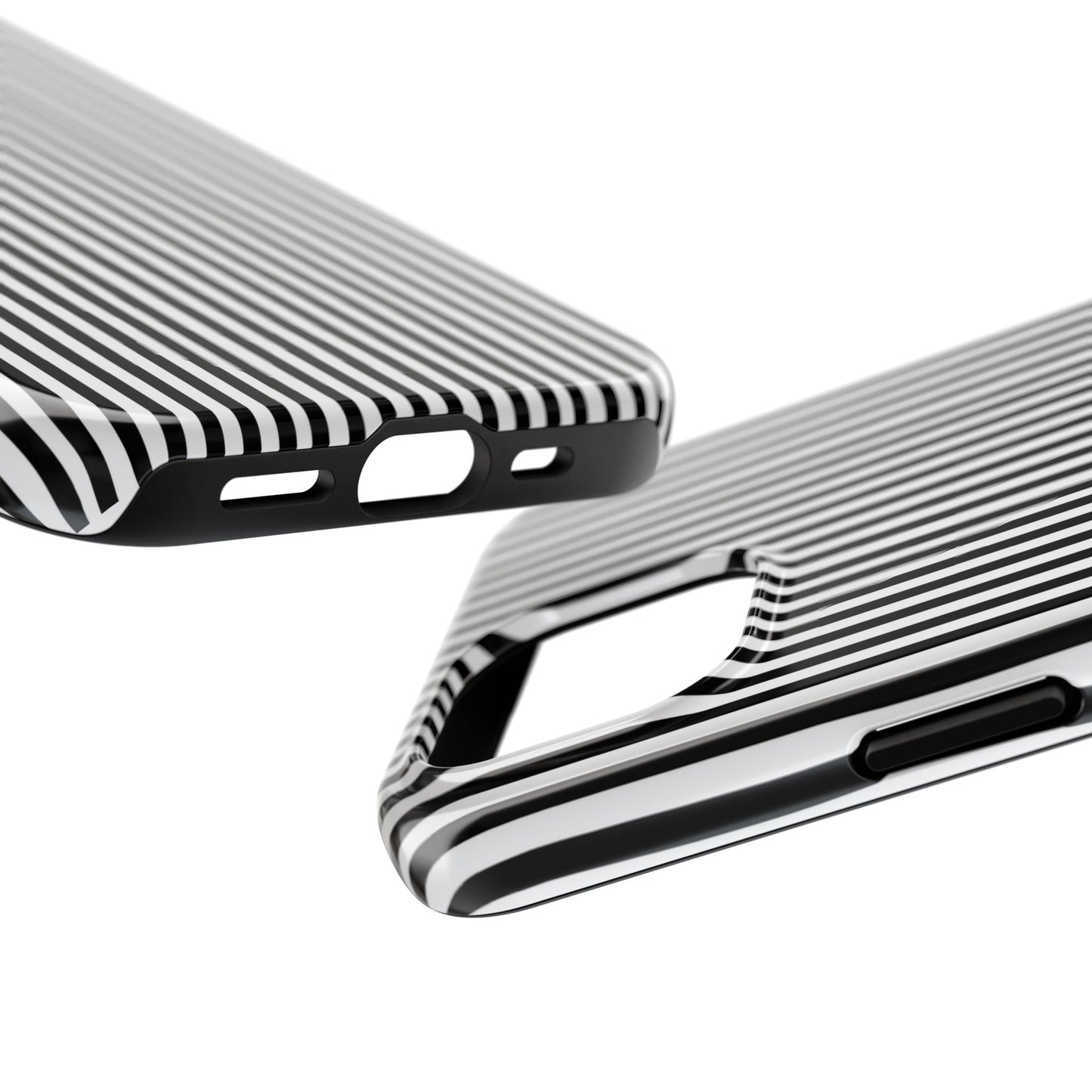 Stripe White / Black Phone Case