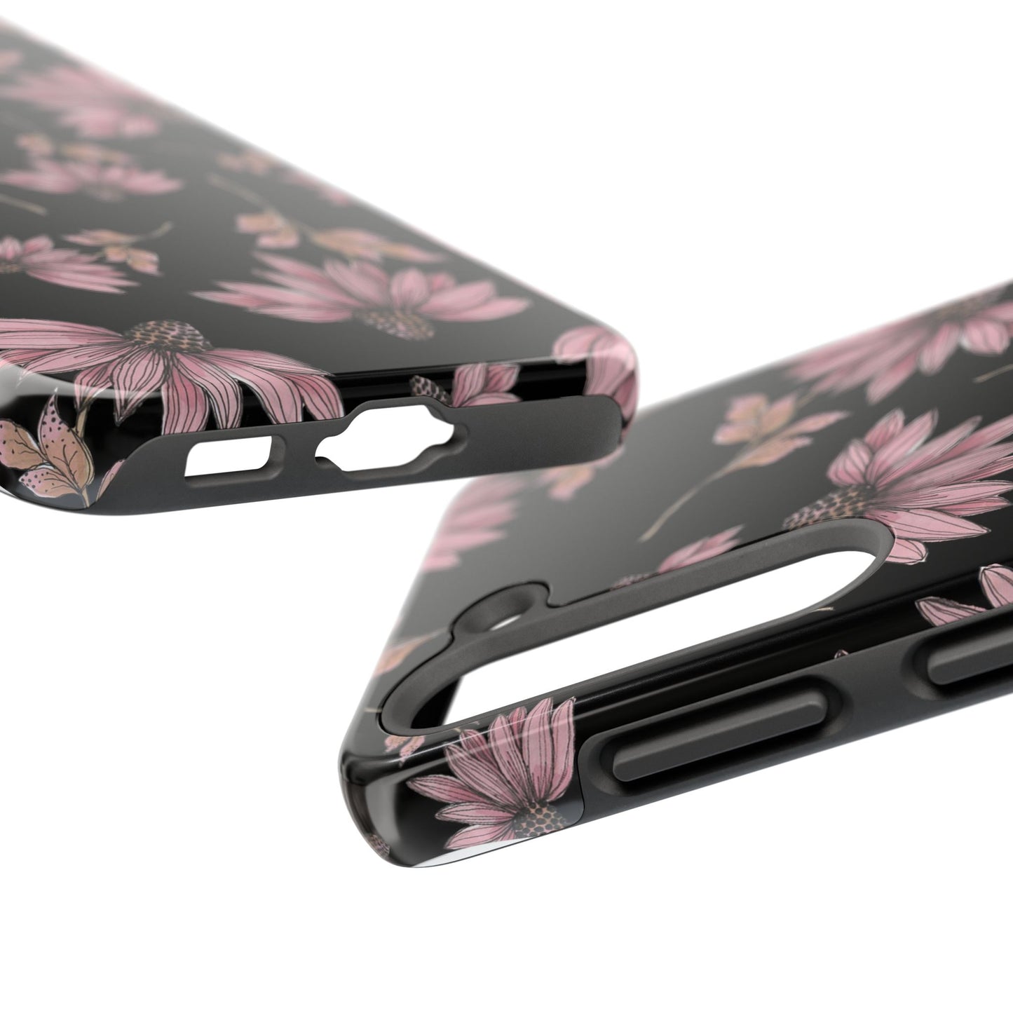 Wild Cone Flowers Black Phone Case