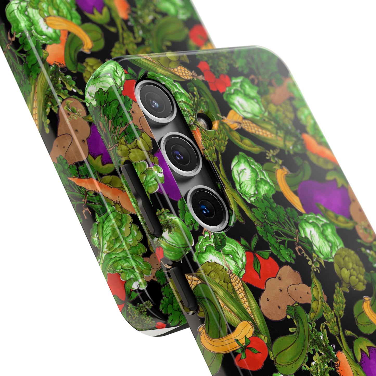 Veggie Jungle Black Phone Case