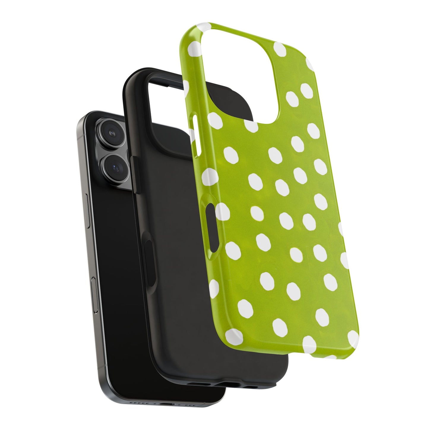 Jumbo Dots Green / White Phone Case