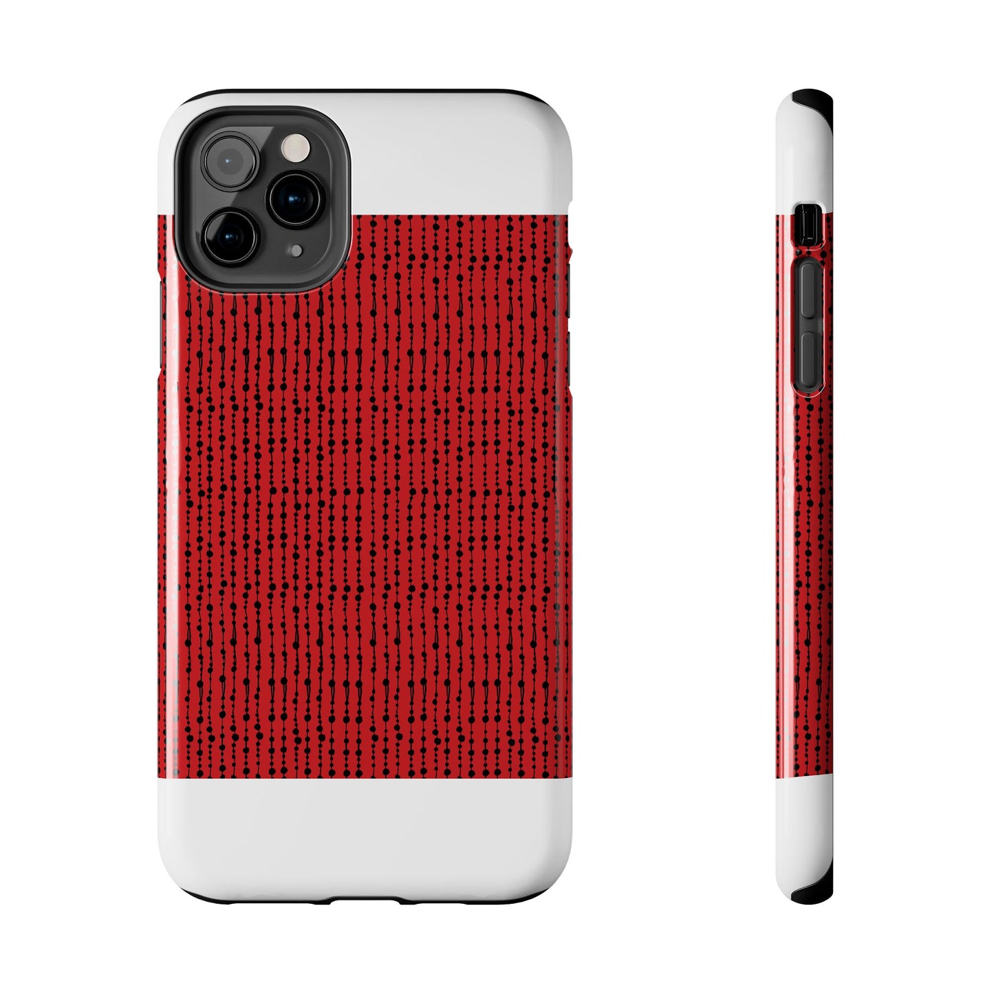 Beaded Curtain Red / Black Phone Case