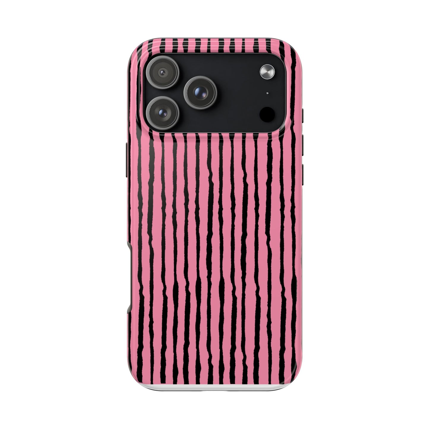 Sorta Stripe Pink / Black Phone Case