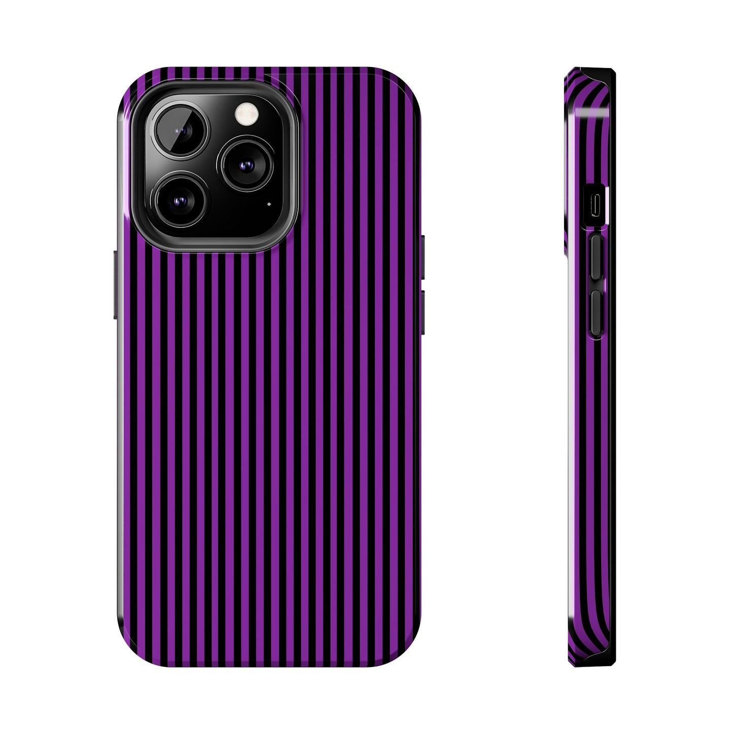 Stripe Purple / Black Phone Case