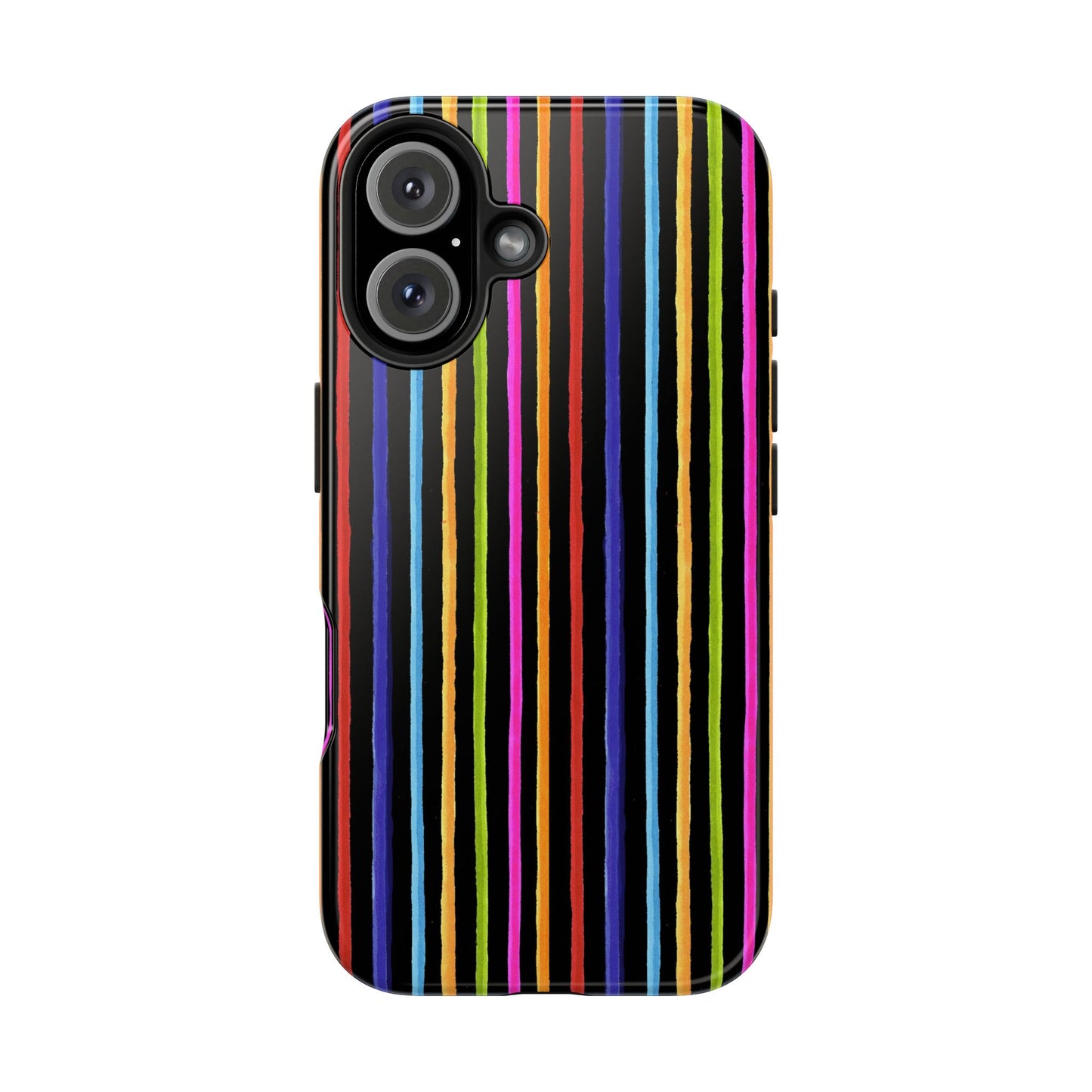 Happy Stripe Black Phone Case