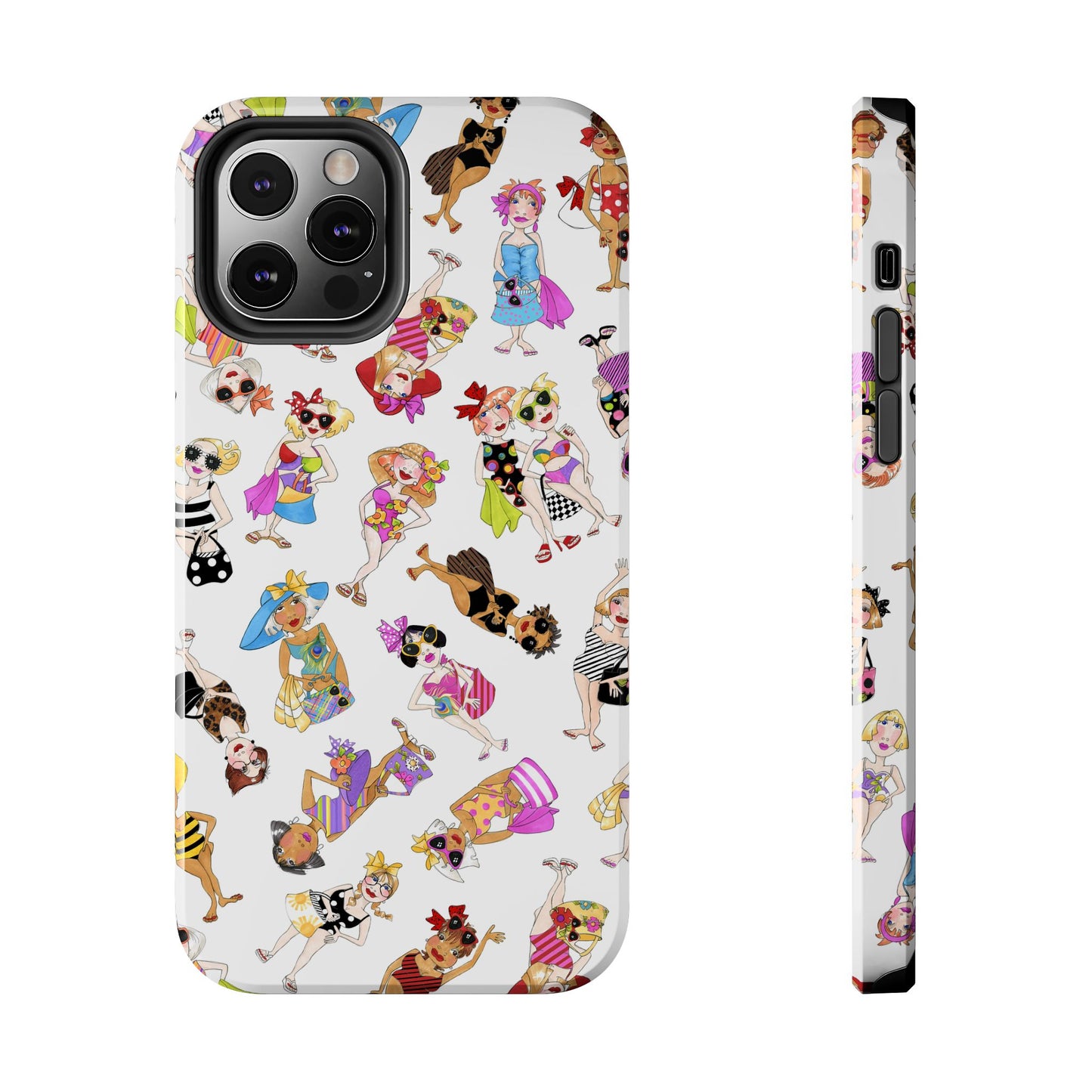 Tossed Beauties White Phone Case
