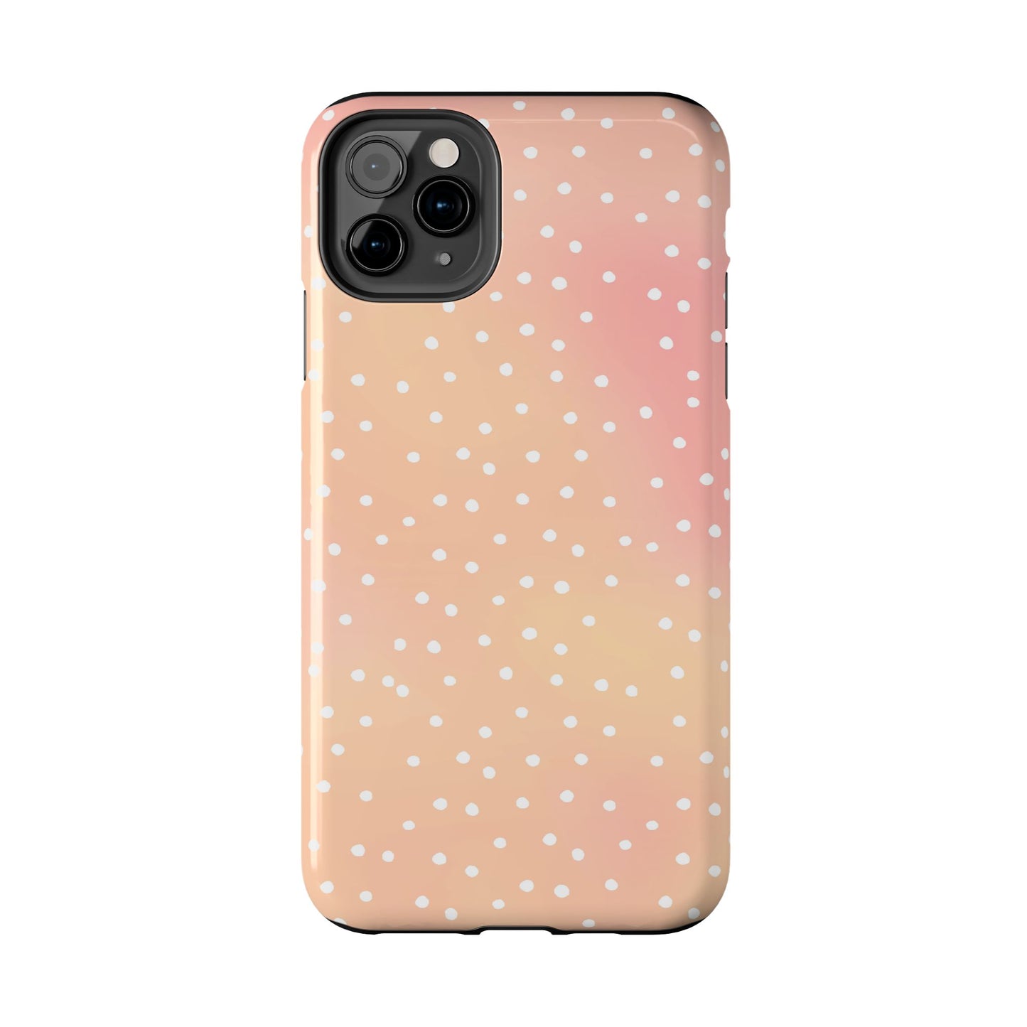 Dinky Dots Peach / White Phone Case