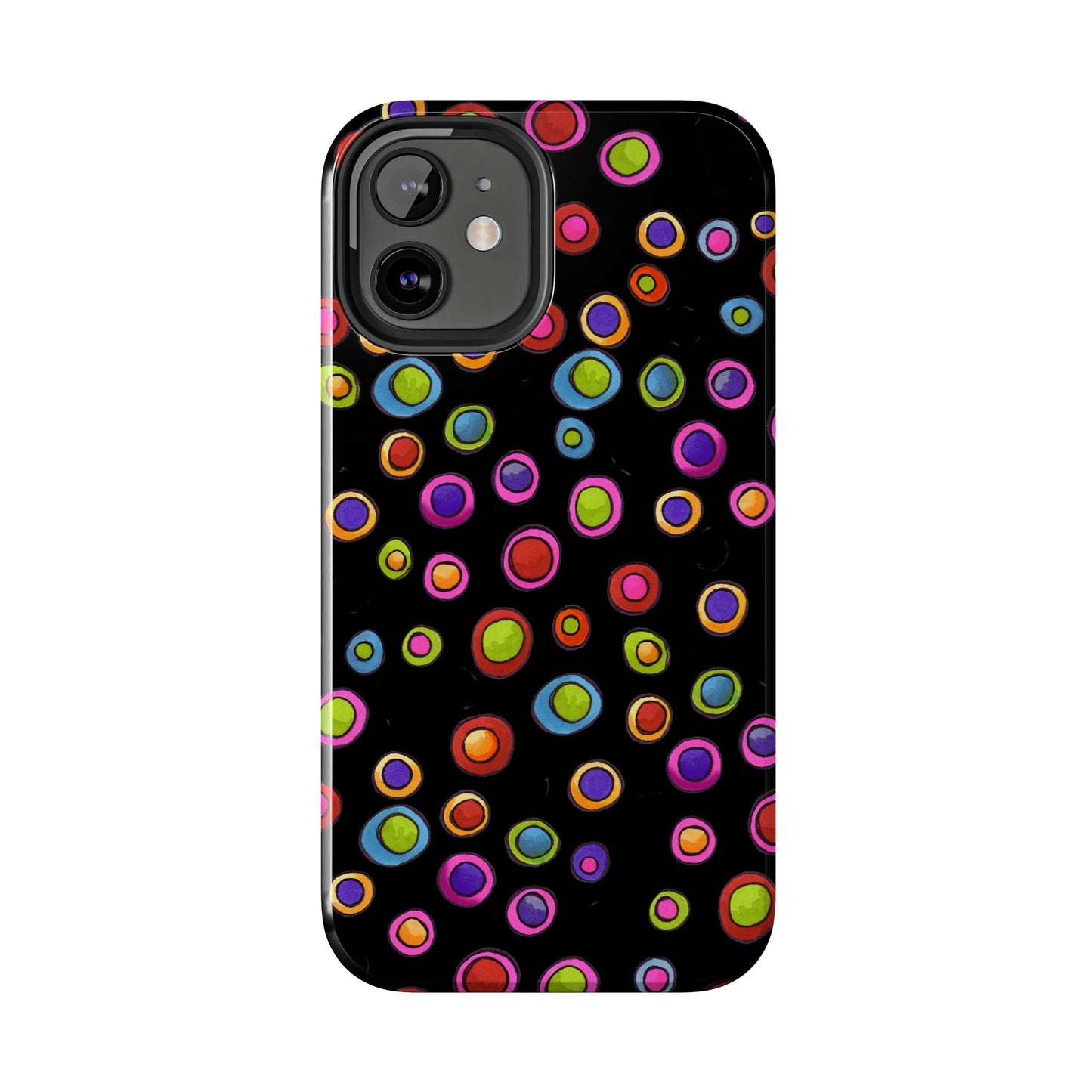 Dopey Dots Black Phone Case