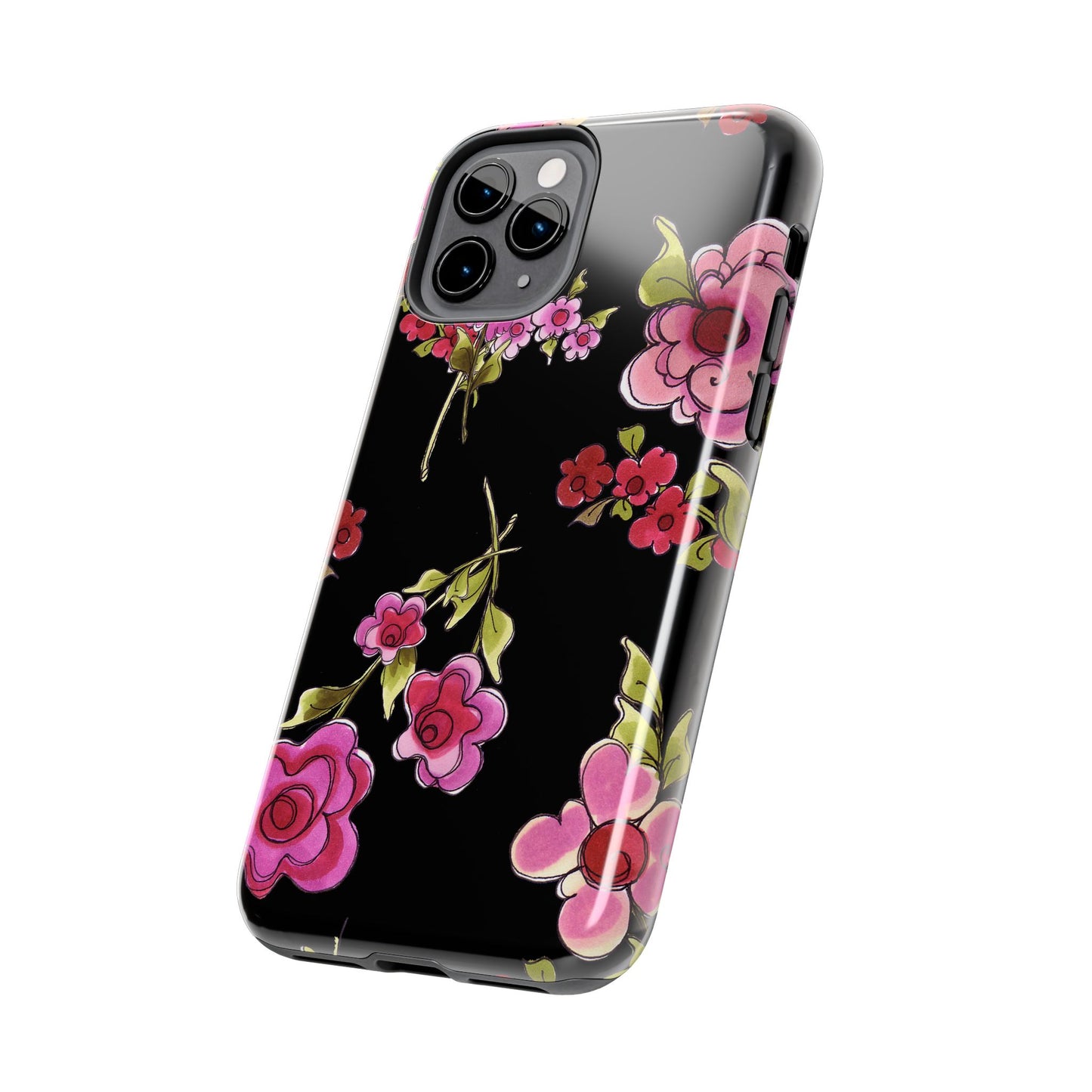 Jumbo Floral Black Phone Case