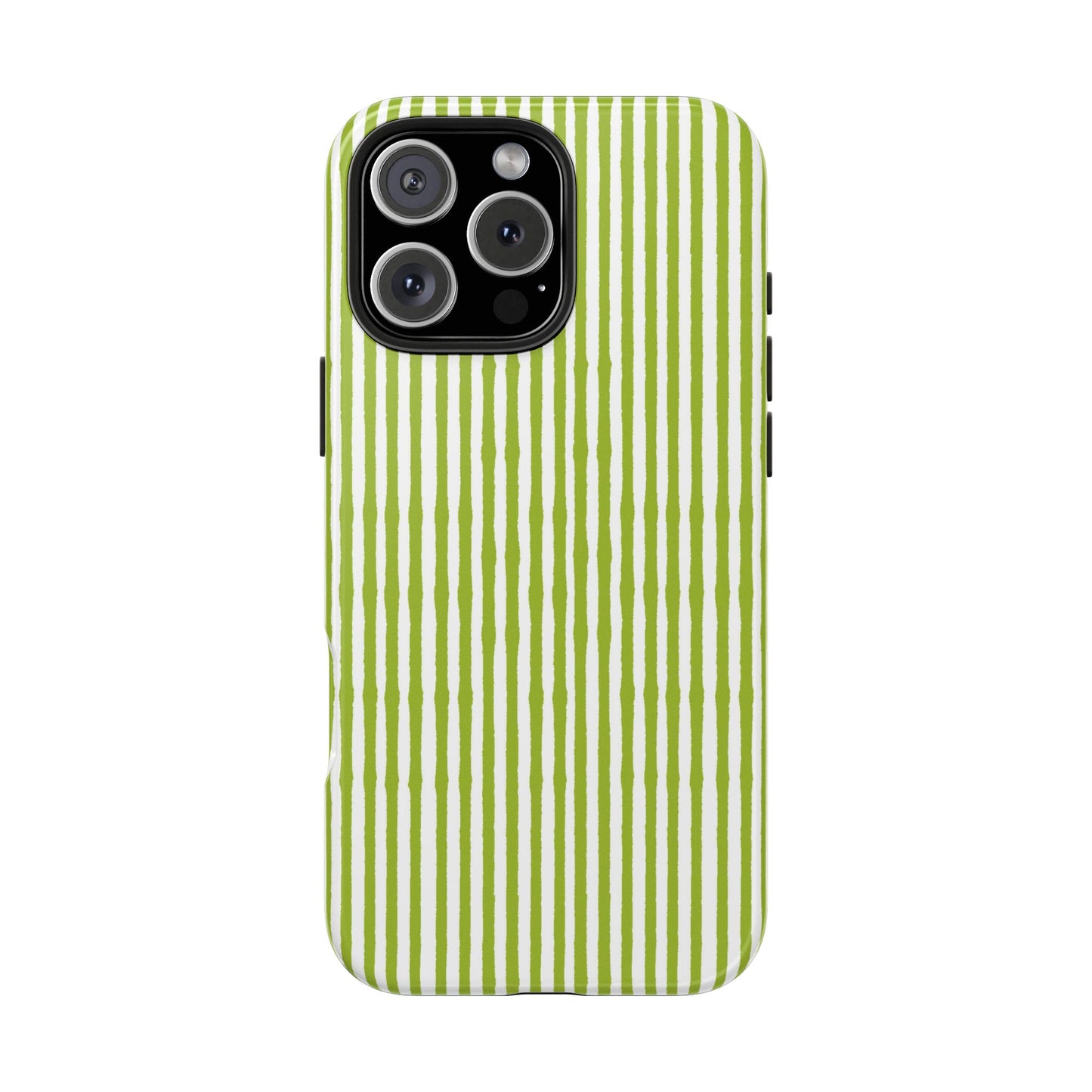 Lazy Stripe Green / White Phone Case