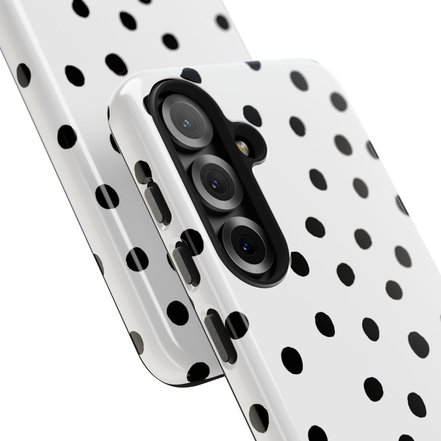 Dot White / Black Phone Case