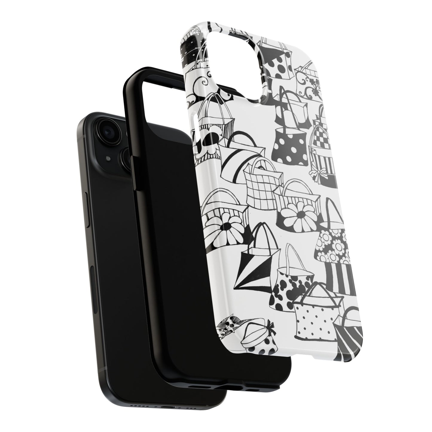 Totes White / Black Phone Case