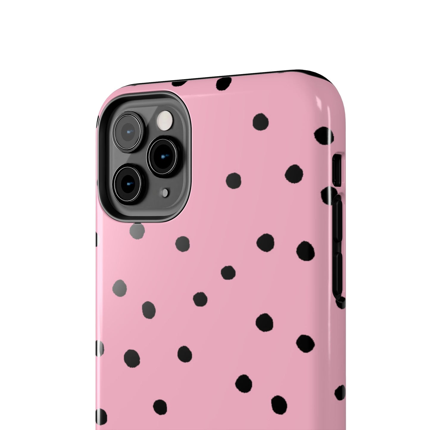 Dinky Dots Pink / Black Phone Case
