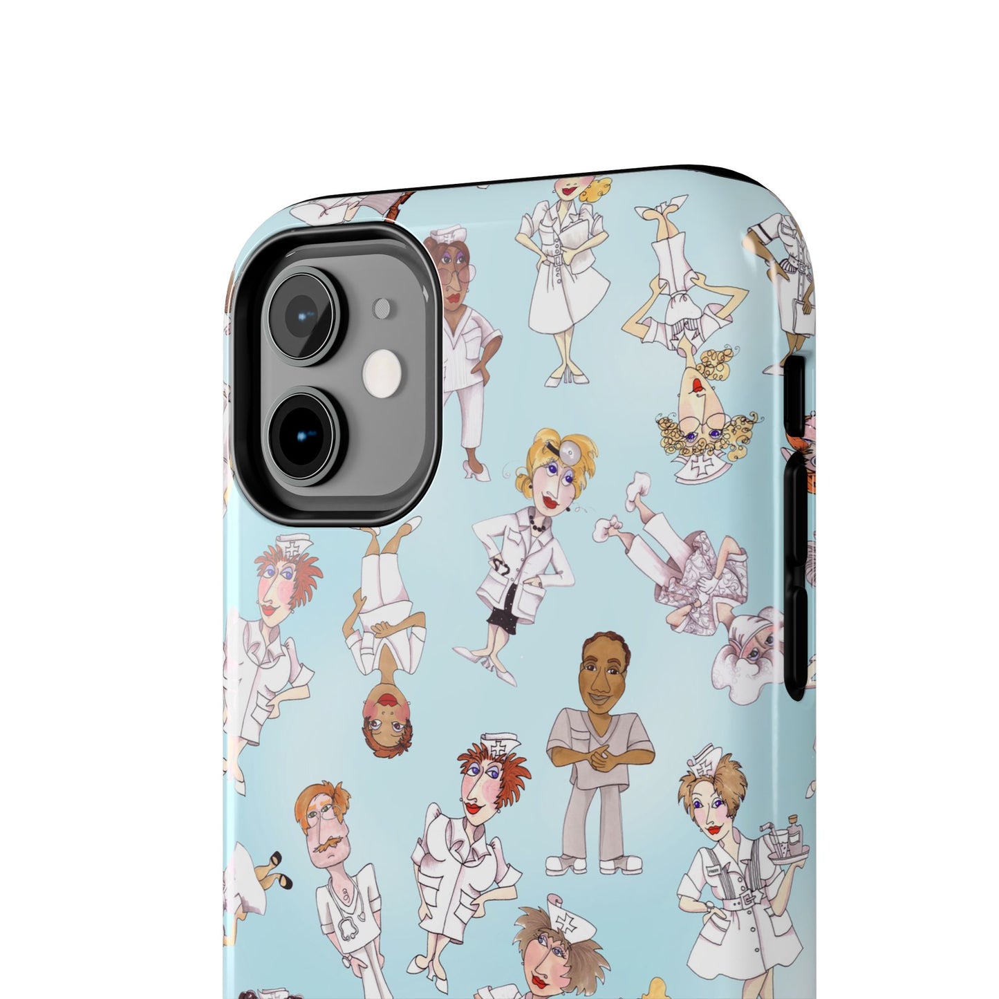 Tossed Nurses Aqua Phone Case