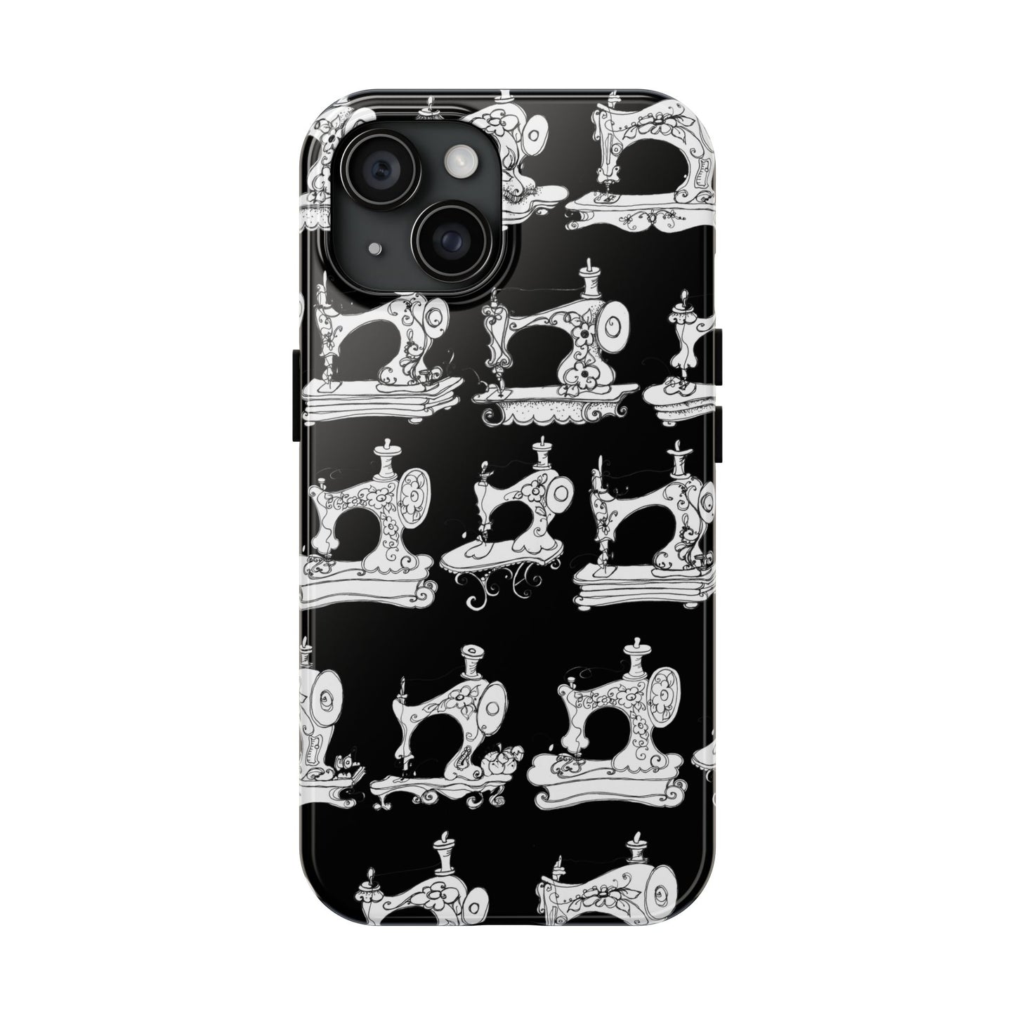 Sew Sew Black / White Phone Case