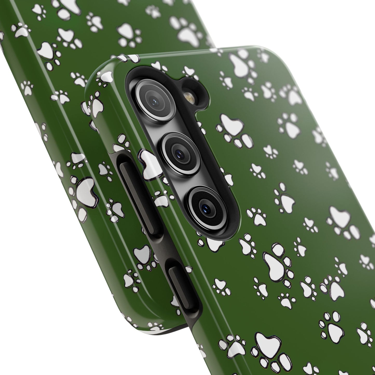 Paw Flakes Green Phone Case