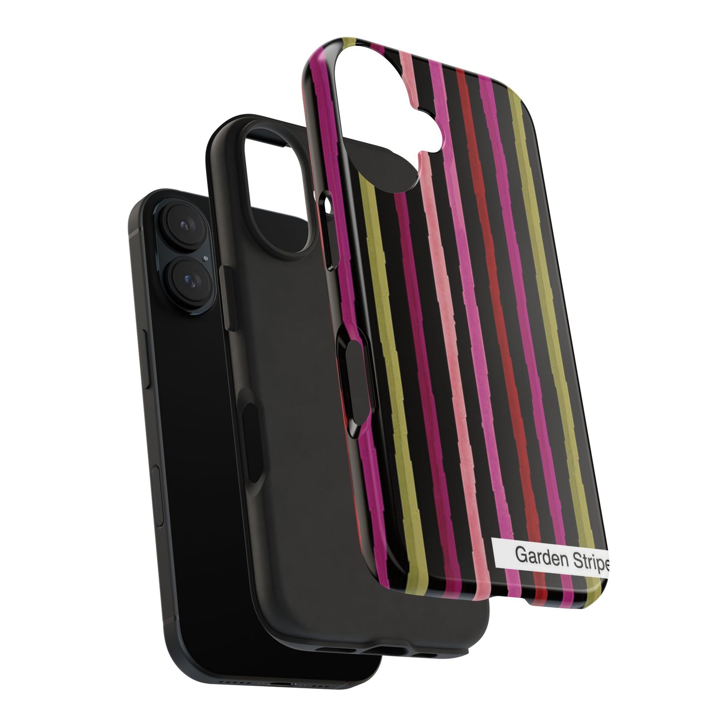 Garden Stripe Black Phone Case
