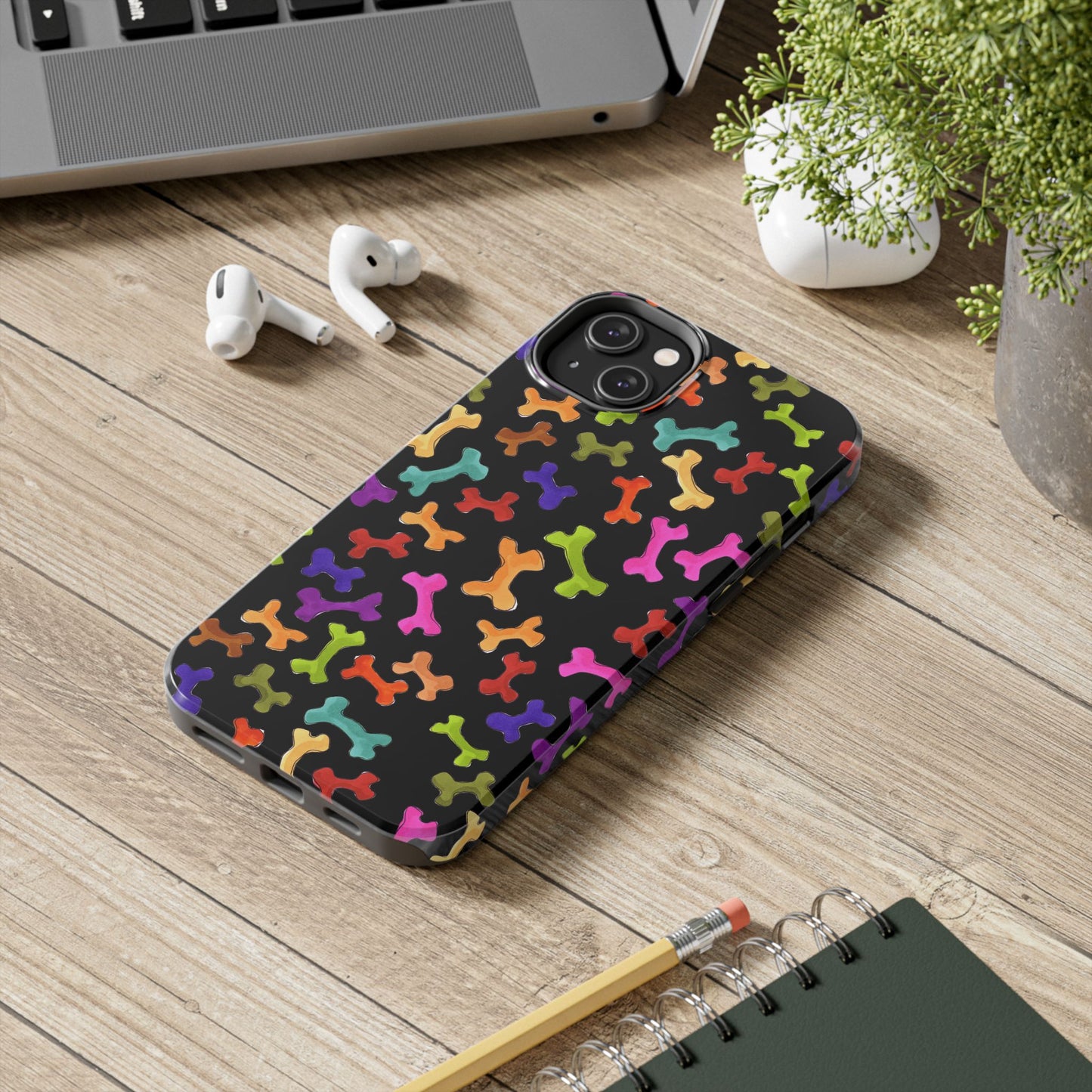 Happy Bones Black Phone Case