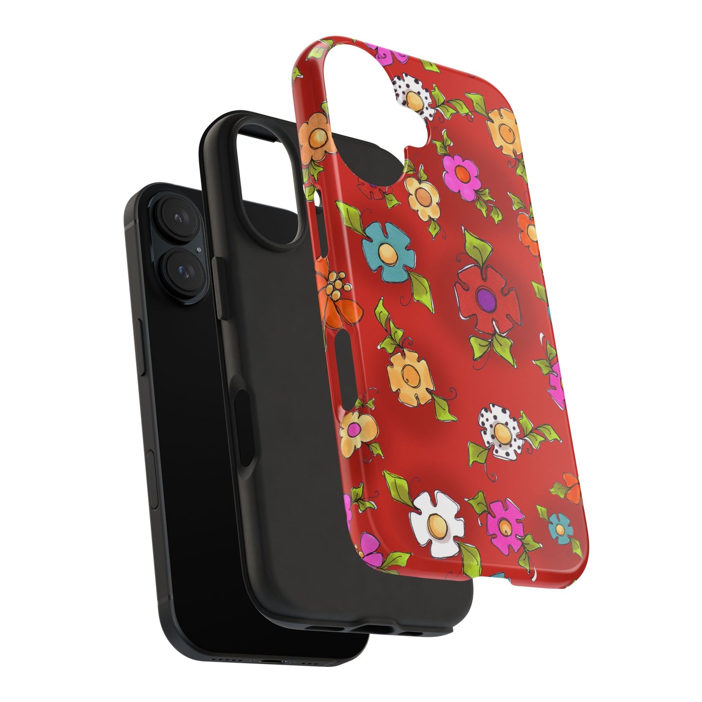 Happy Blooms Red Phone Case