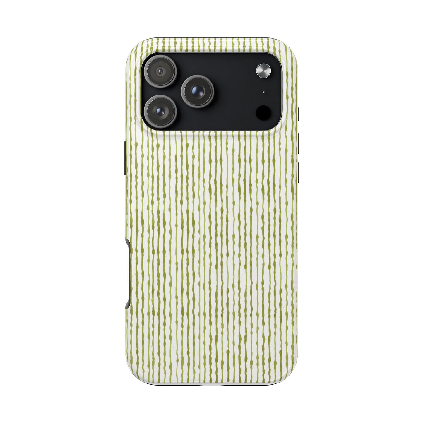 Faux Seersucker White / Green Phone Case