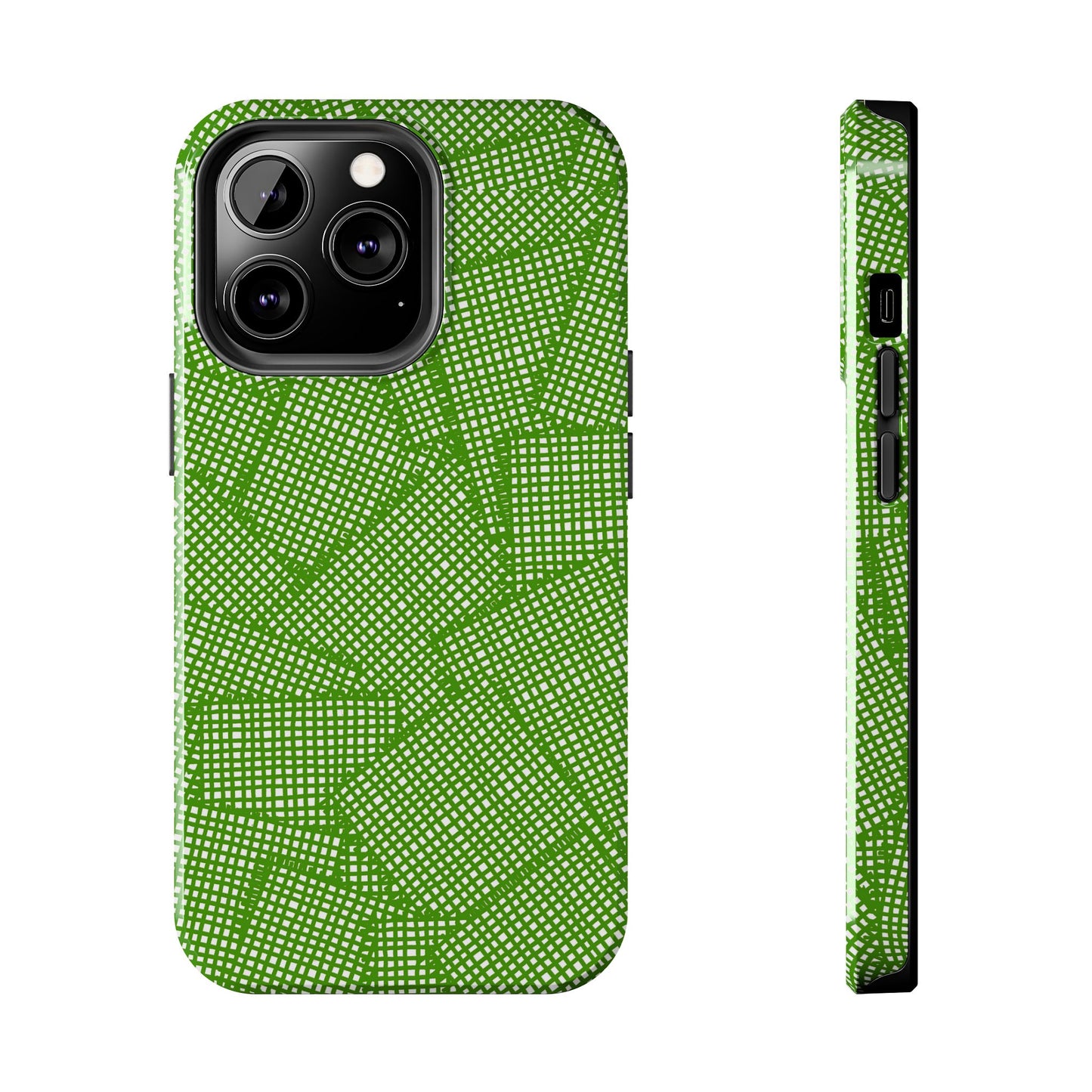 Check Patch Large Green Phone Case