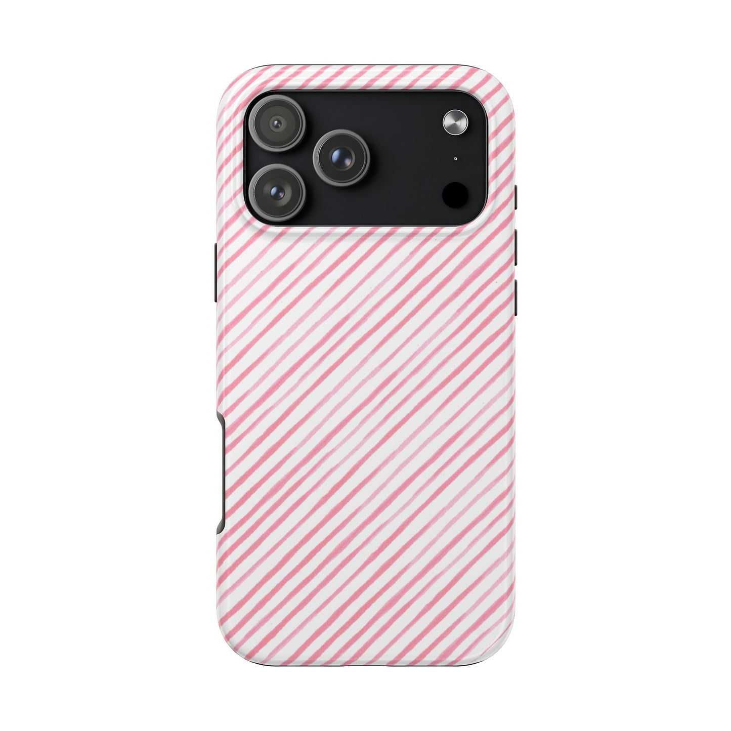 Bias Stripe White / Pink Phone Case