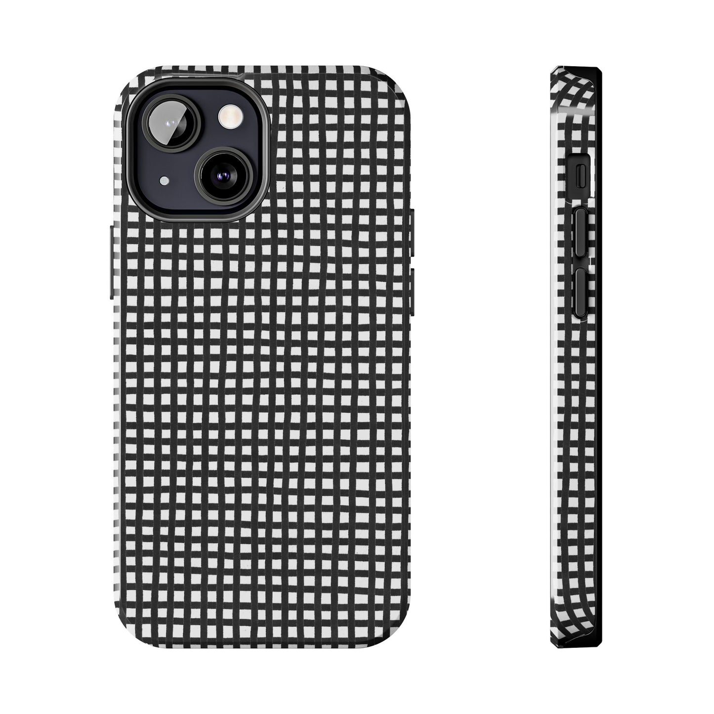 Chipper Check Black / White Phone Case