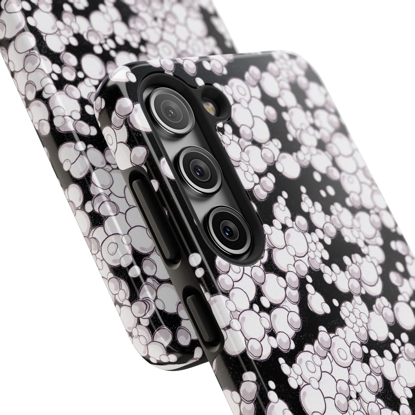 Bubble Dots Black Phone Case
