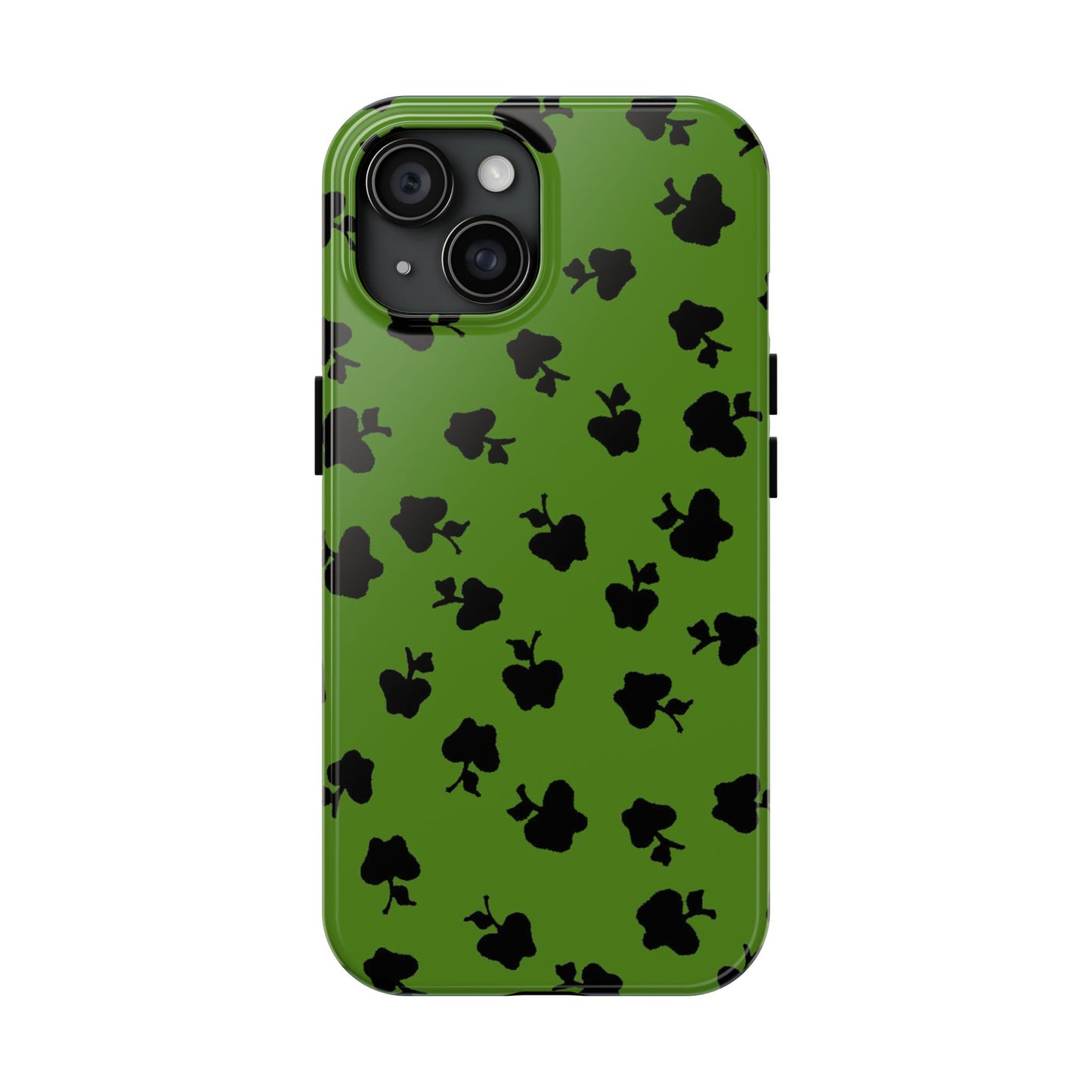 Happy Apples Green / Black Phone Case