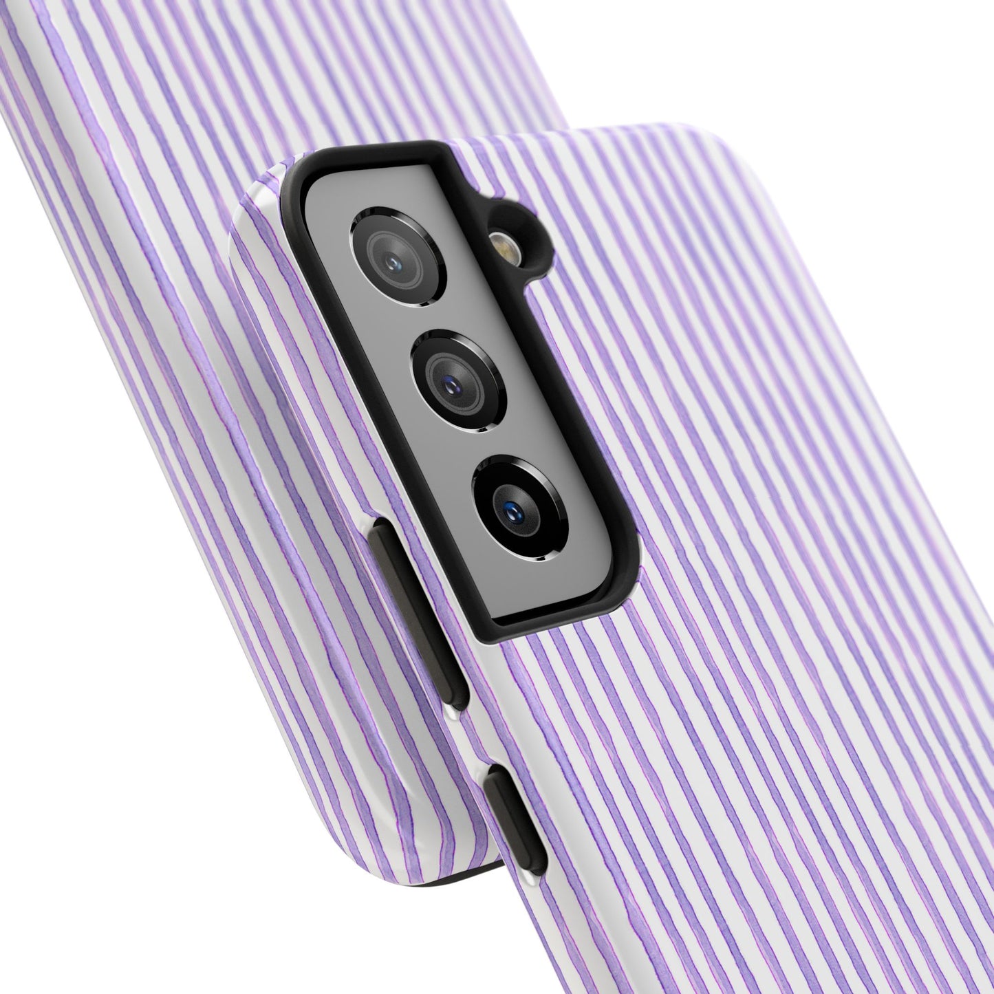 Candy Stripe White / Lilac Phone Case