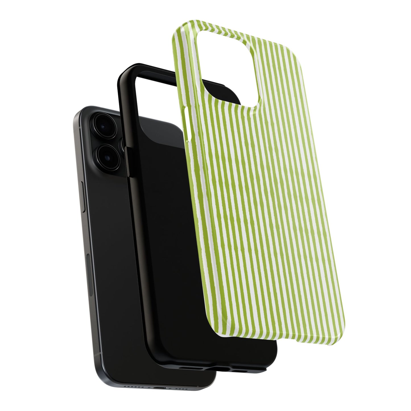 Lazy Stripe Green / White Phone Case