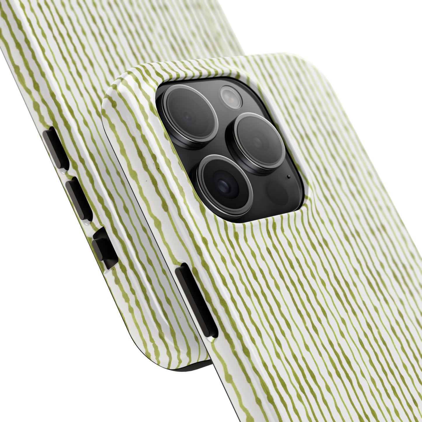 Faux Seersucker White / Green Phone Case