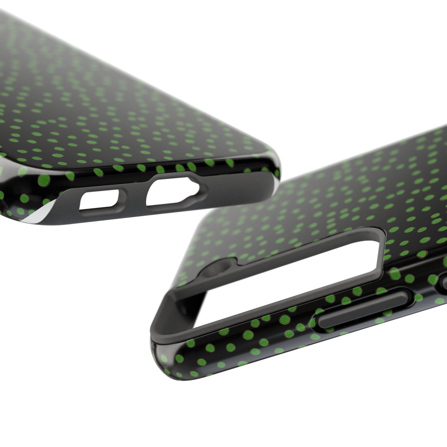 Dinky Dots Black / Green Phone Case