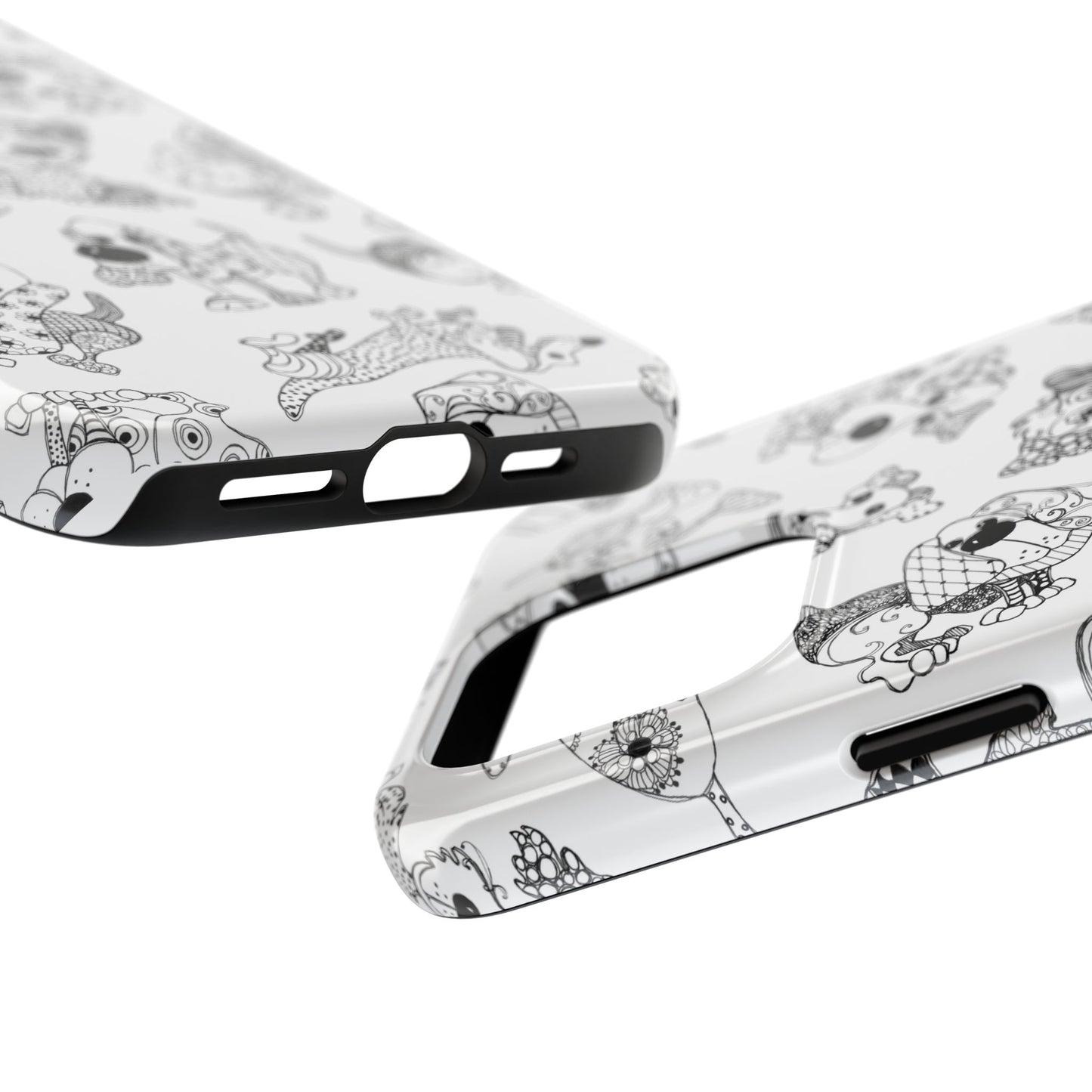 Doodle Dogs White Phone Case